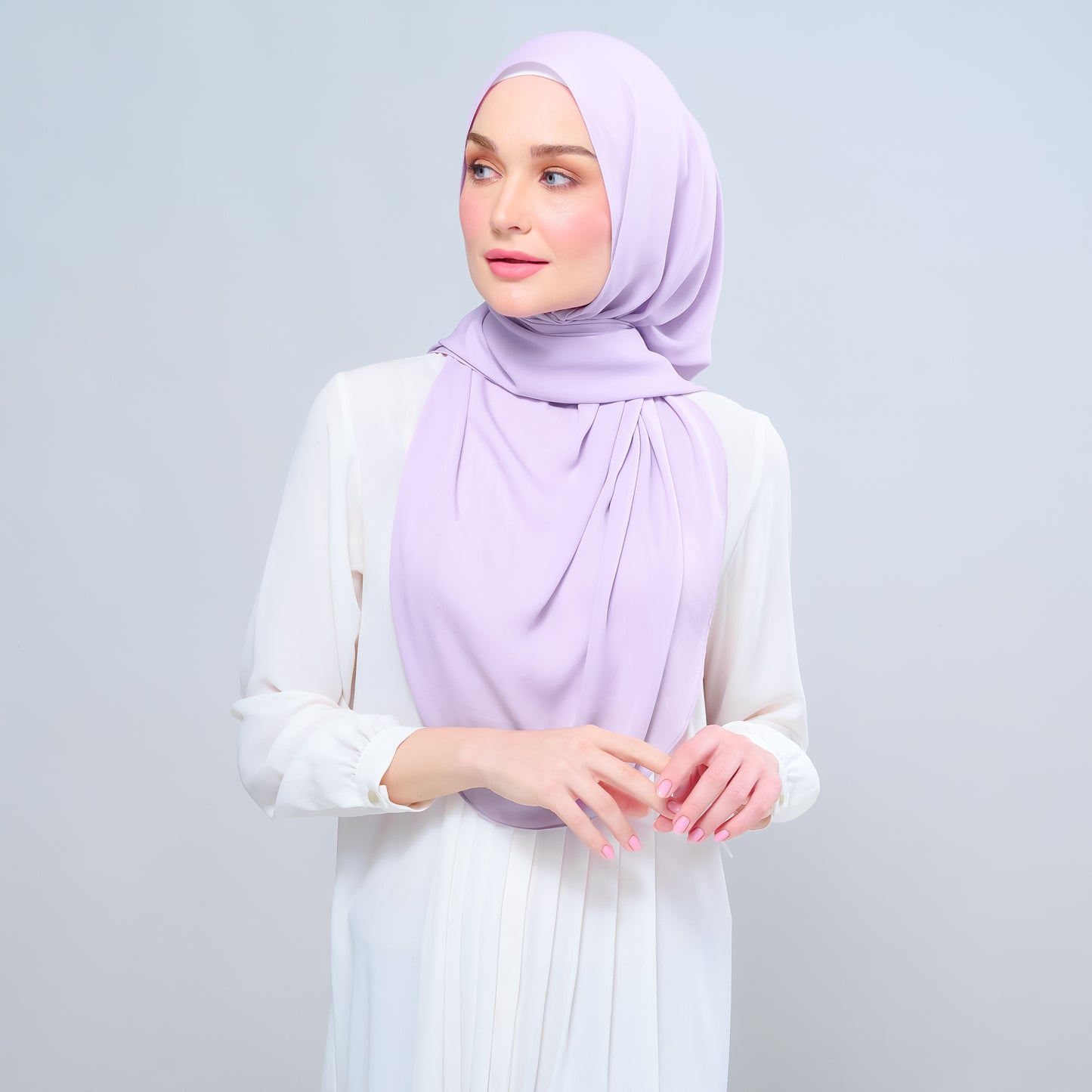 Instant Tag n' Go Shawl l Chiffon Silk 1.0 in Lilac