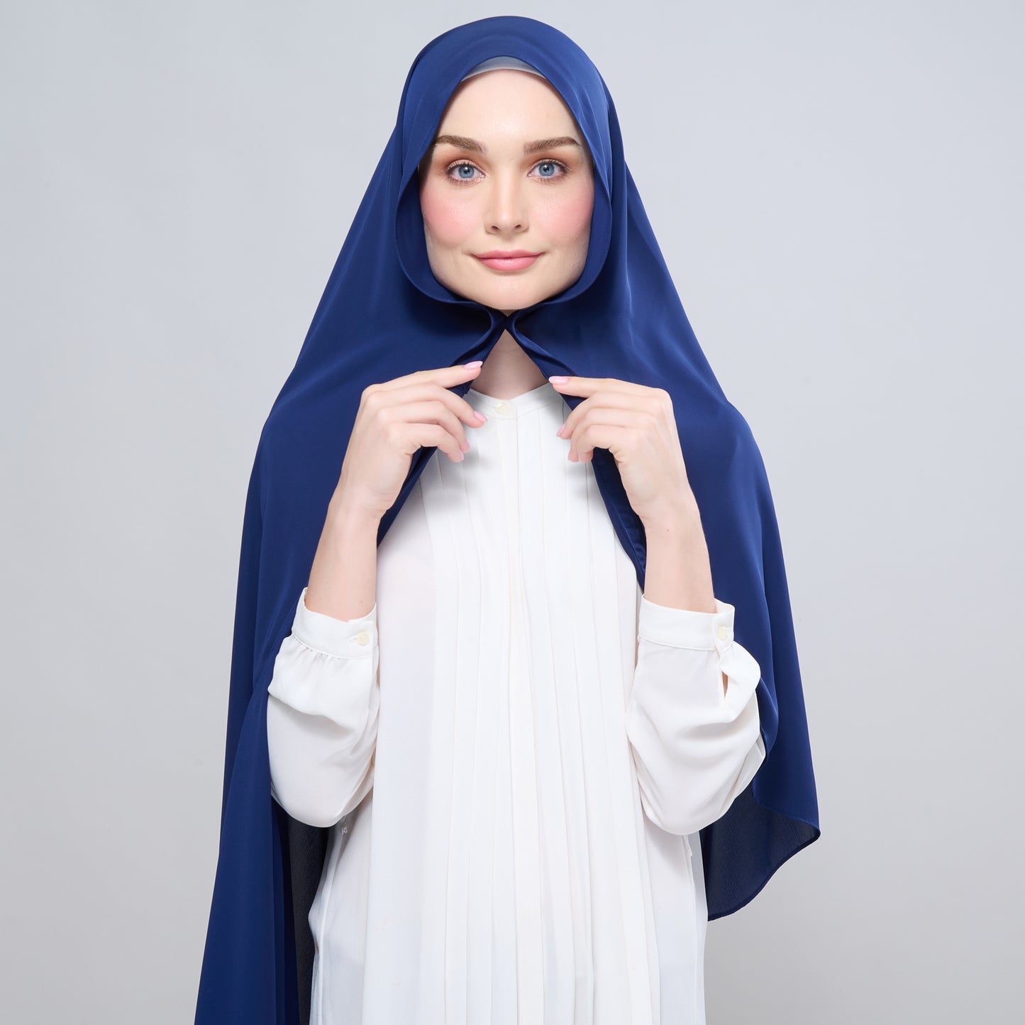 Instant Tag n' Go Shawl l Chiffon Silk 1.0 in Navy Blue