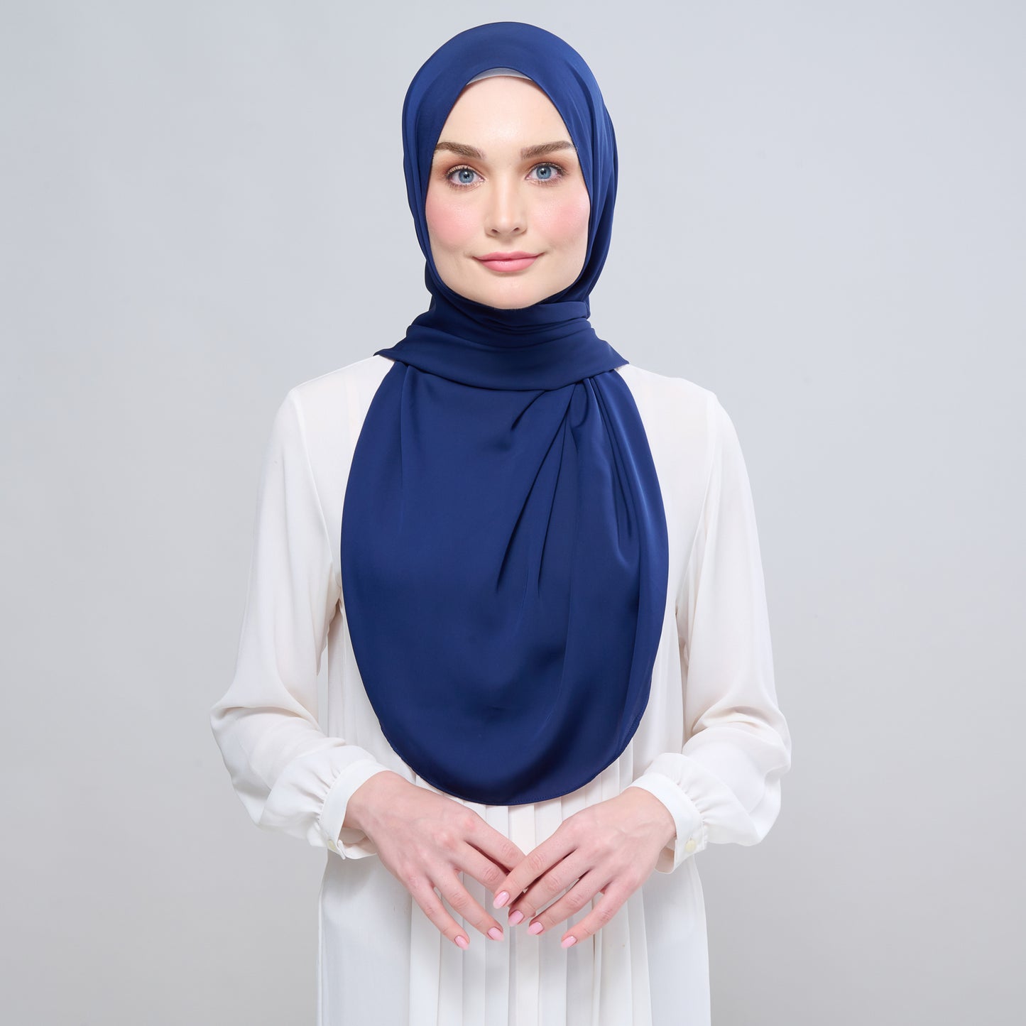 Instant Tag n' Go Shawl l Chiffon Silk 1.0 in Navy Blue