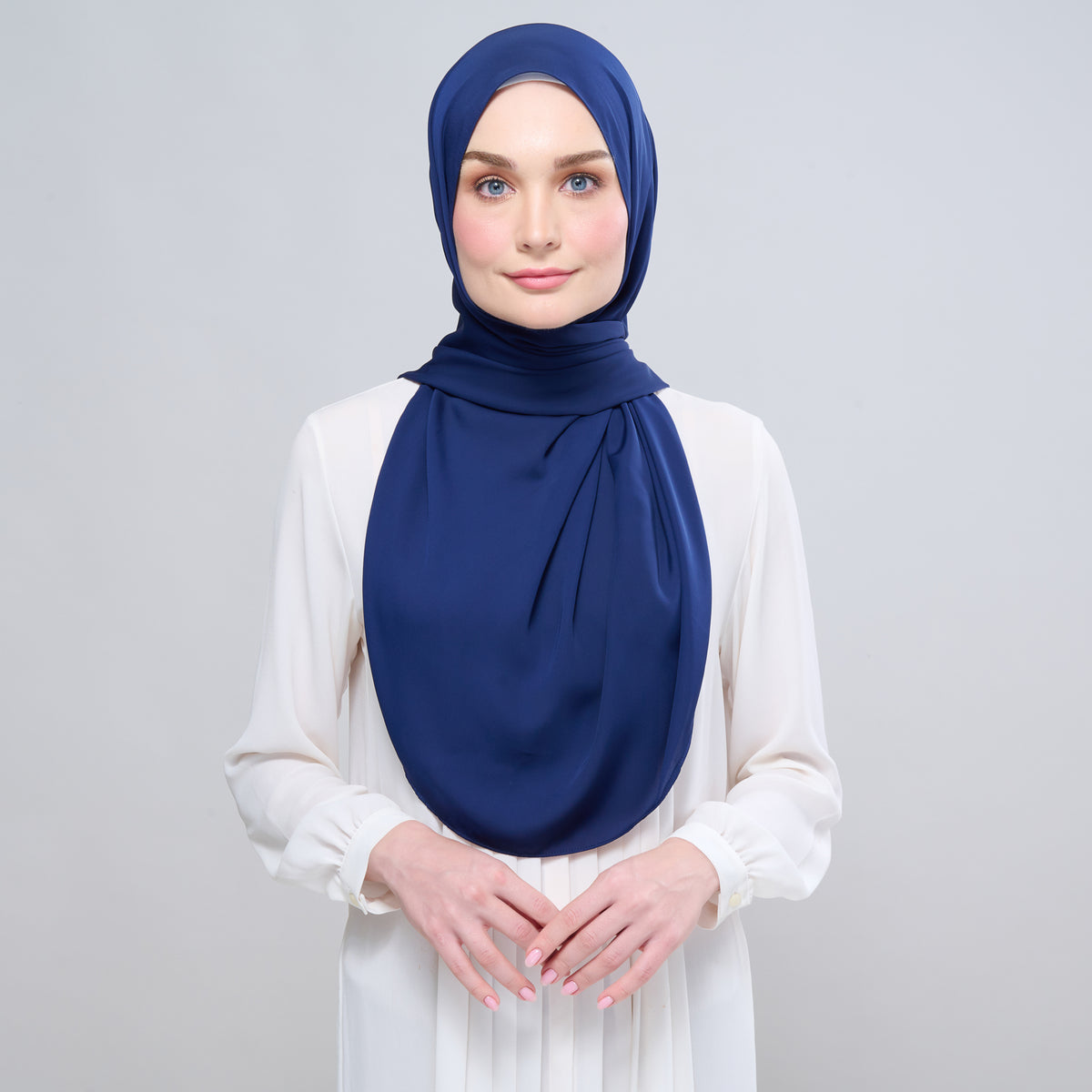 Instant Tag n' Go Shawl l Chiffon Silk 1.0 in Navy Blue