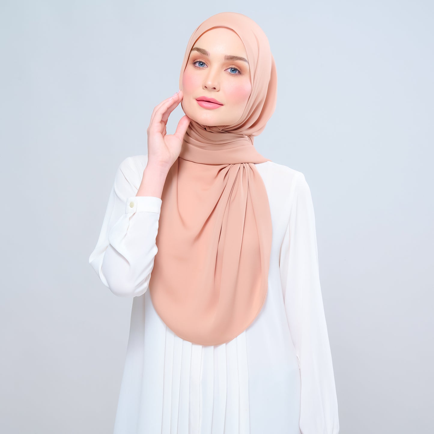 Instant Tag n' Go Shawl l Chiffon Silk 1.0 in Nutmeg