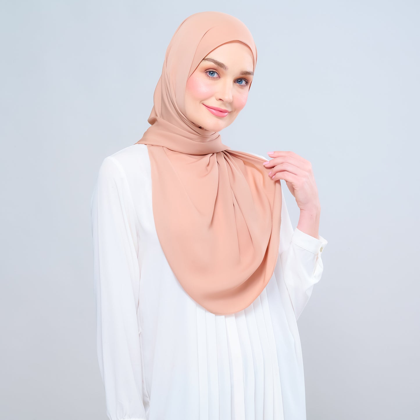 Instant Tag n' Go Shawl l Chiffon Silk 1.0 in Nutmeg