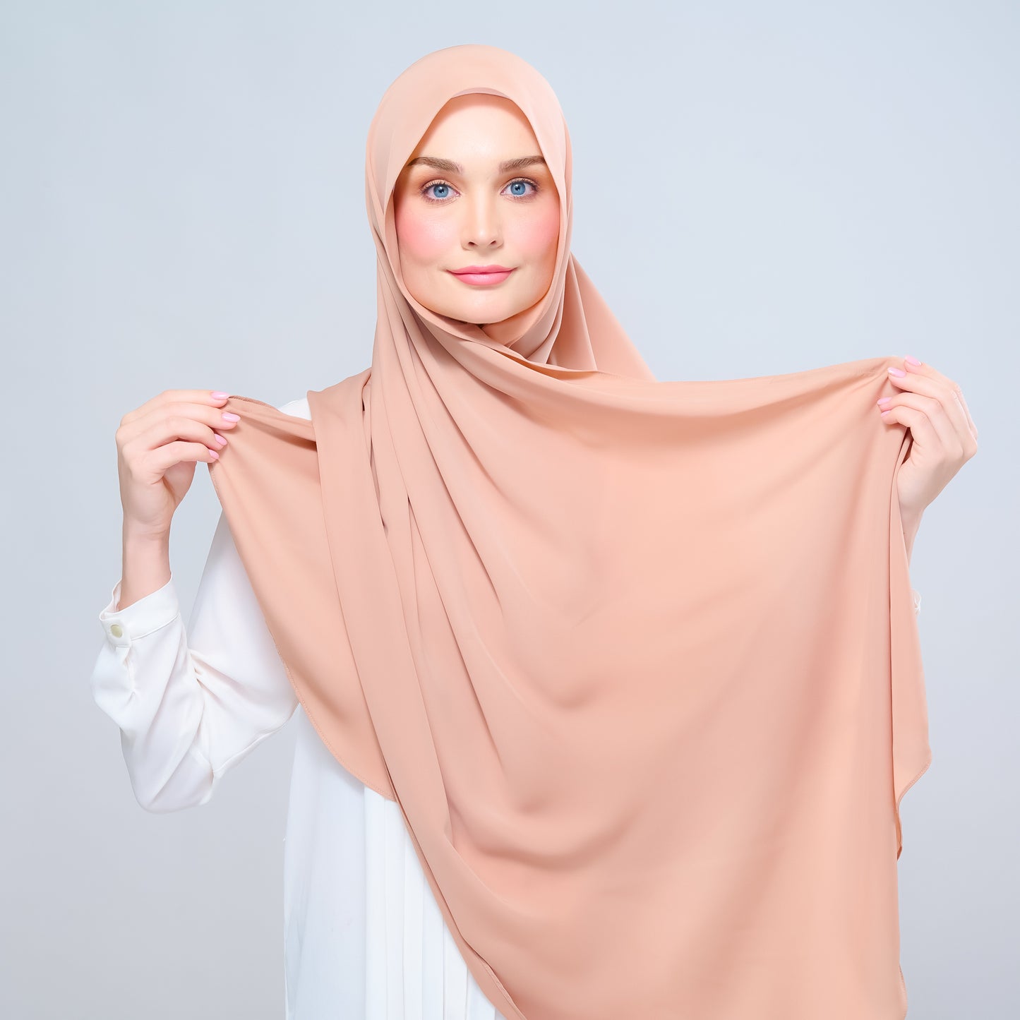 Instant Tag n' Go Shawl l Chiffon Silk 1.0 in Nutmeg