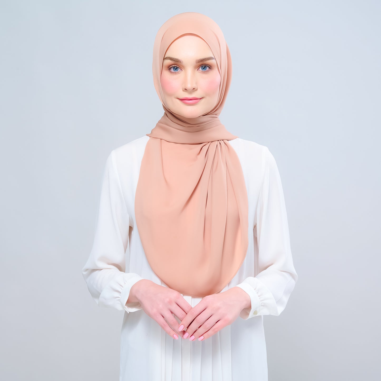 Instant Tag n' Go Shawl l Chiffon Silk 1.0 in Nutmeg