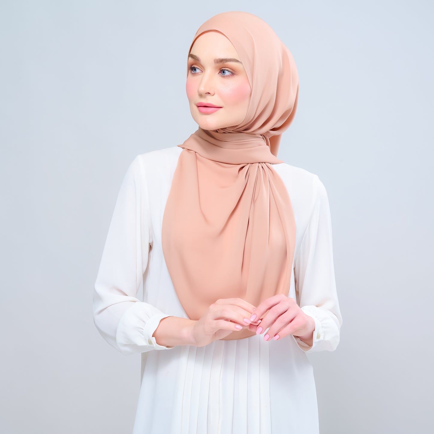 Instant Tag n' Go Shawl l Chiffon Silk 1.0 in Nutmeg
