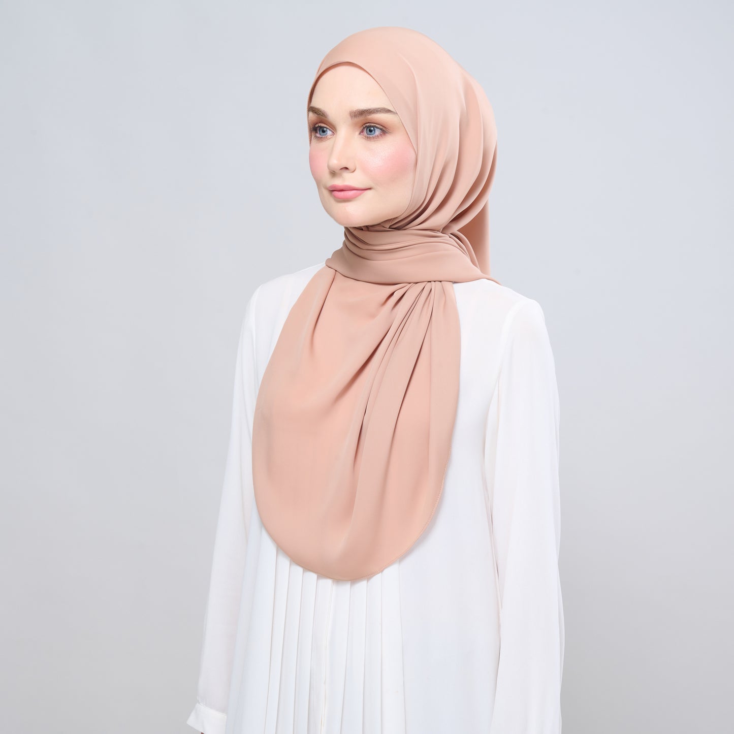 Instant Tag n' Go Shawl l Chiffon Silk 1.0 in Nutmeg