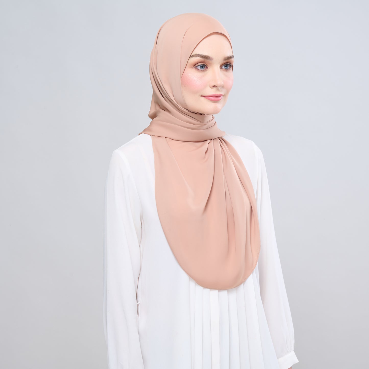 Instant Tag n' Go Shawl l Chiffon Silk 1.0 in Nutmeg