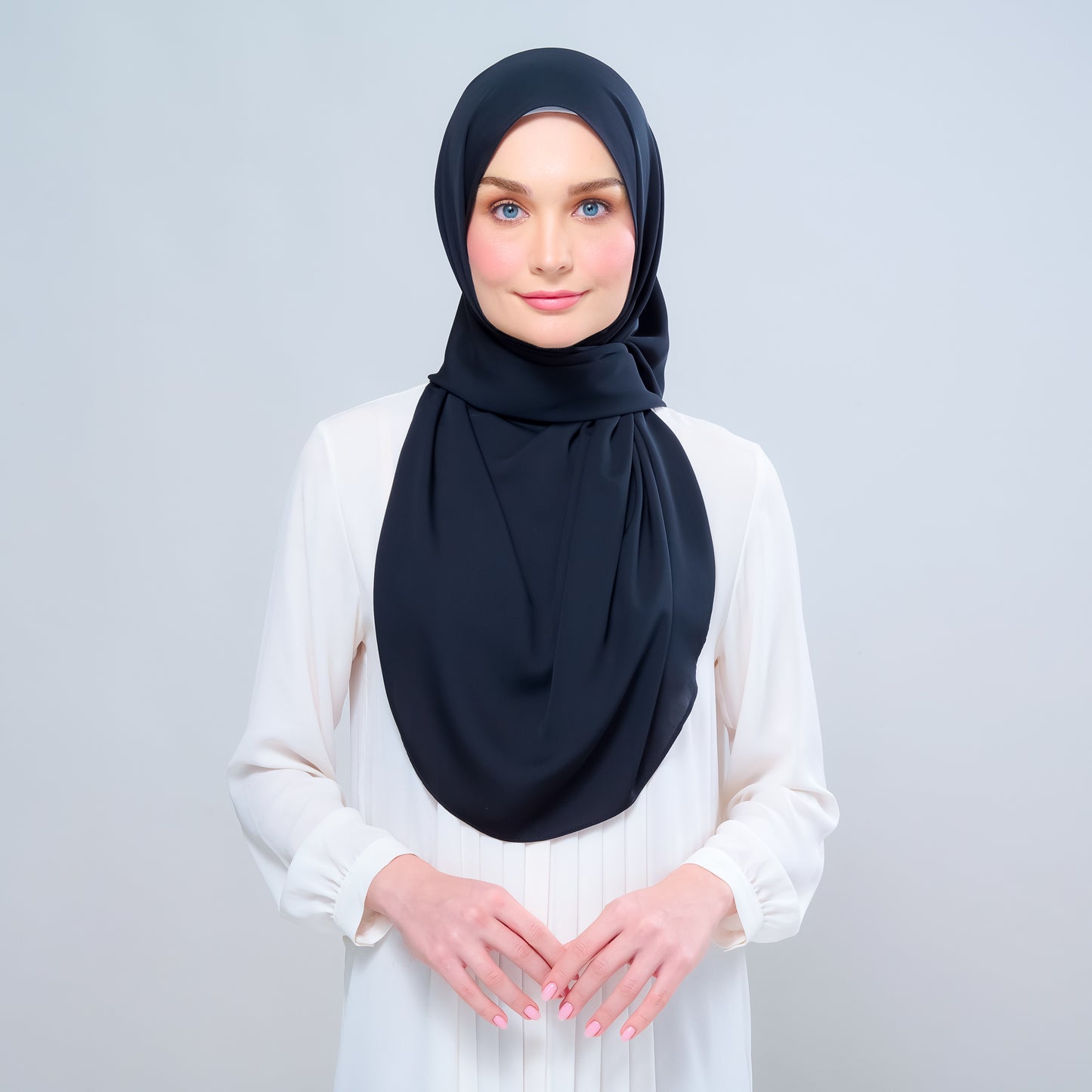 Instant Tag n' Go Shawl l Chiffon Silk 1.0 in Pitch Black