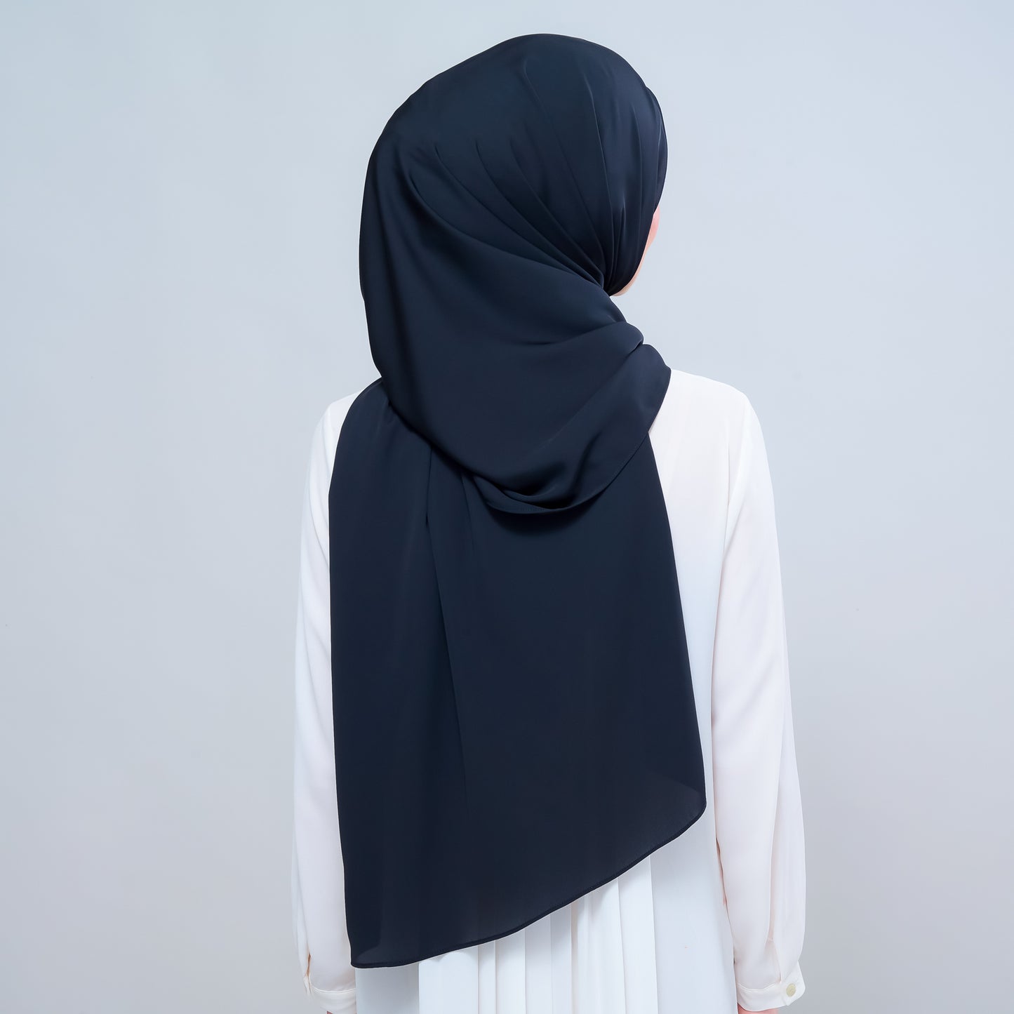 Instant Tag n' Go Shawl l Chiffon Silk 1.0 in Pitch Black