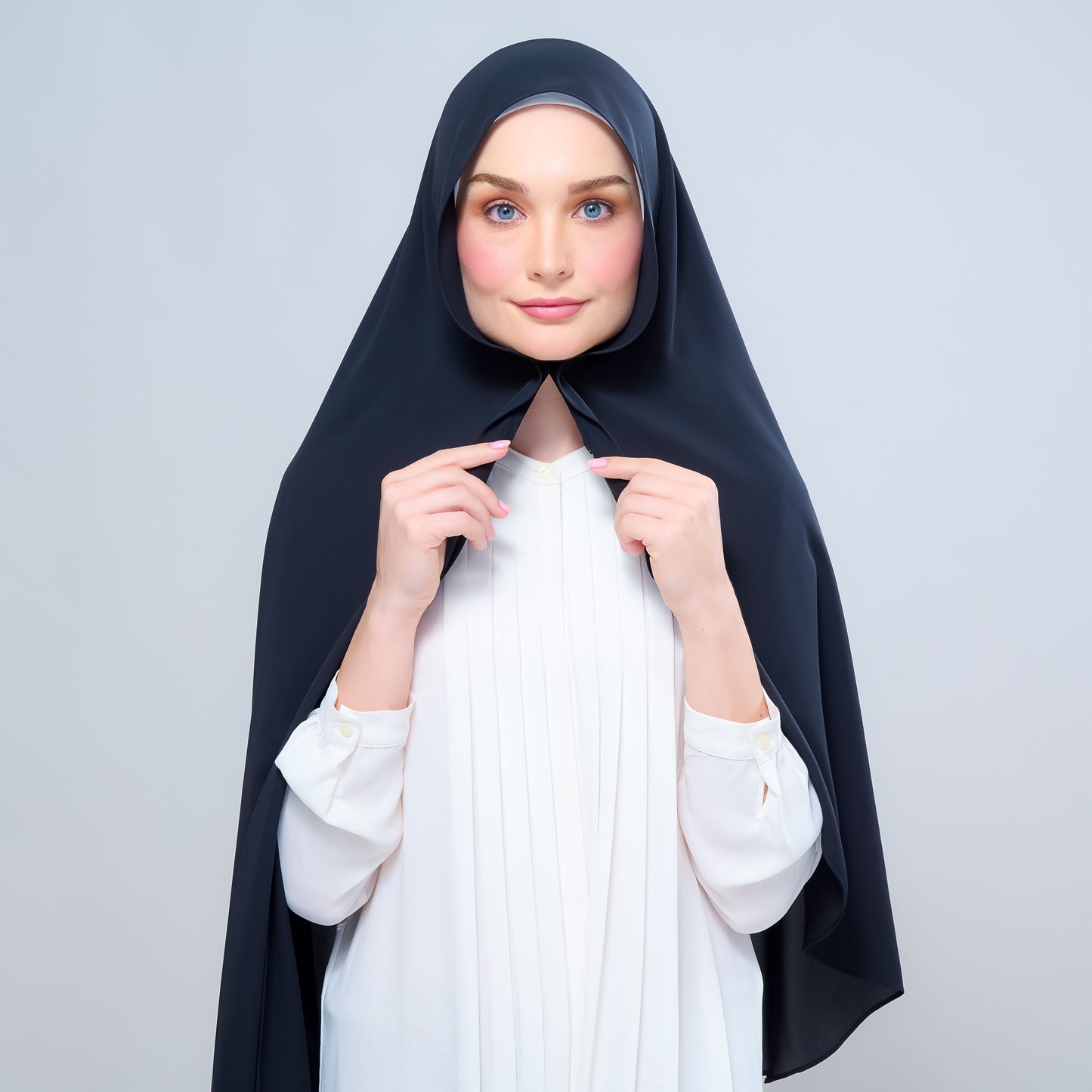 Instant Tag n' Go Shawl l Chiffon Silk 1.0 in Pitch Black