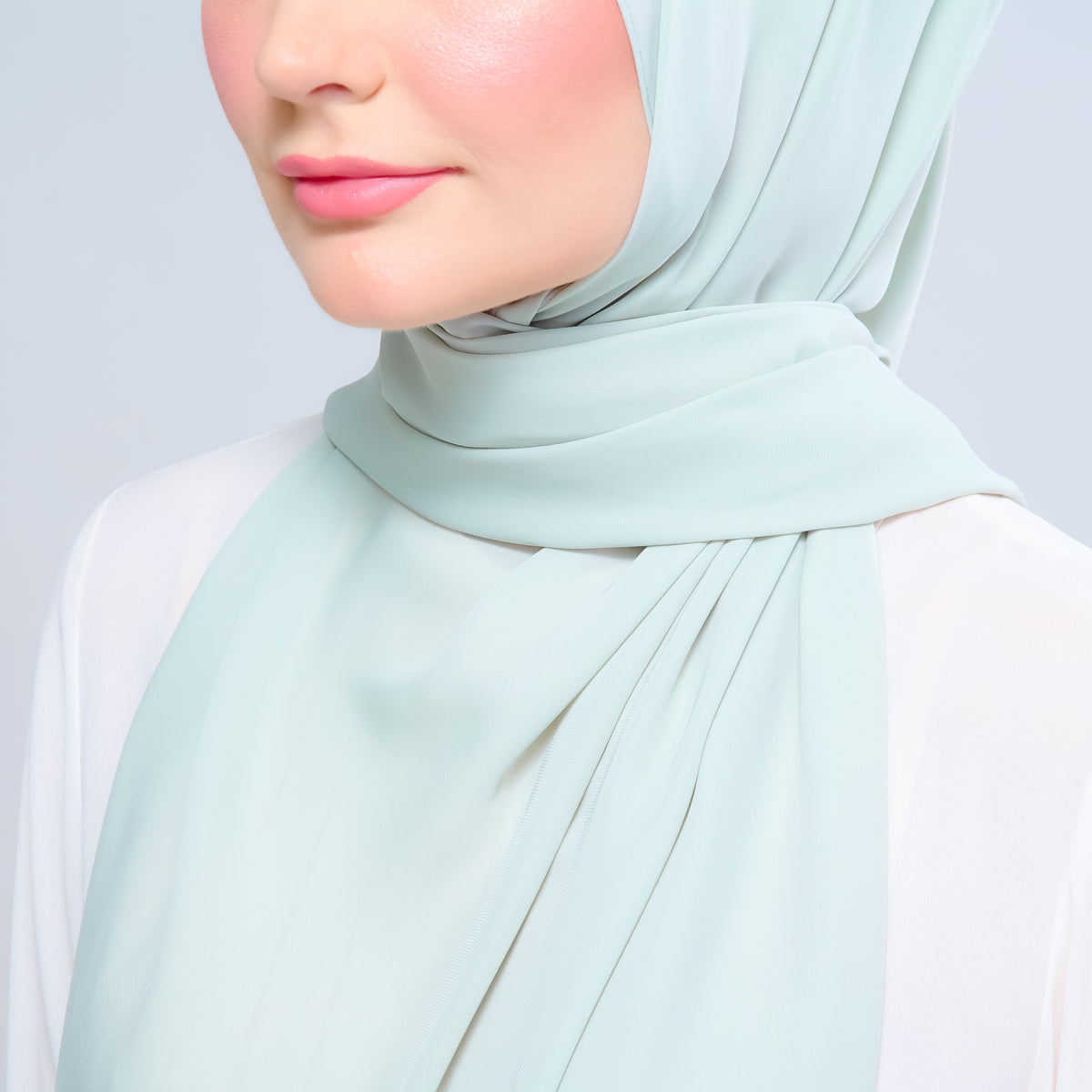 Instant Tag n' Go Shawl l Chiffon Silk 1.0 in Pistachio Green