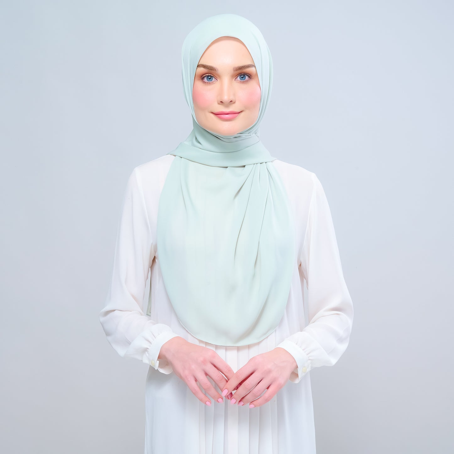 Instant Tag n' Go Shawl l Chiffon Silk 1.0 in Pistachio Green