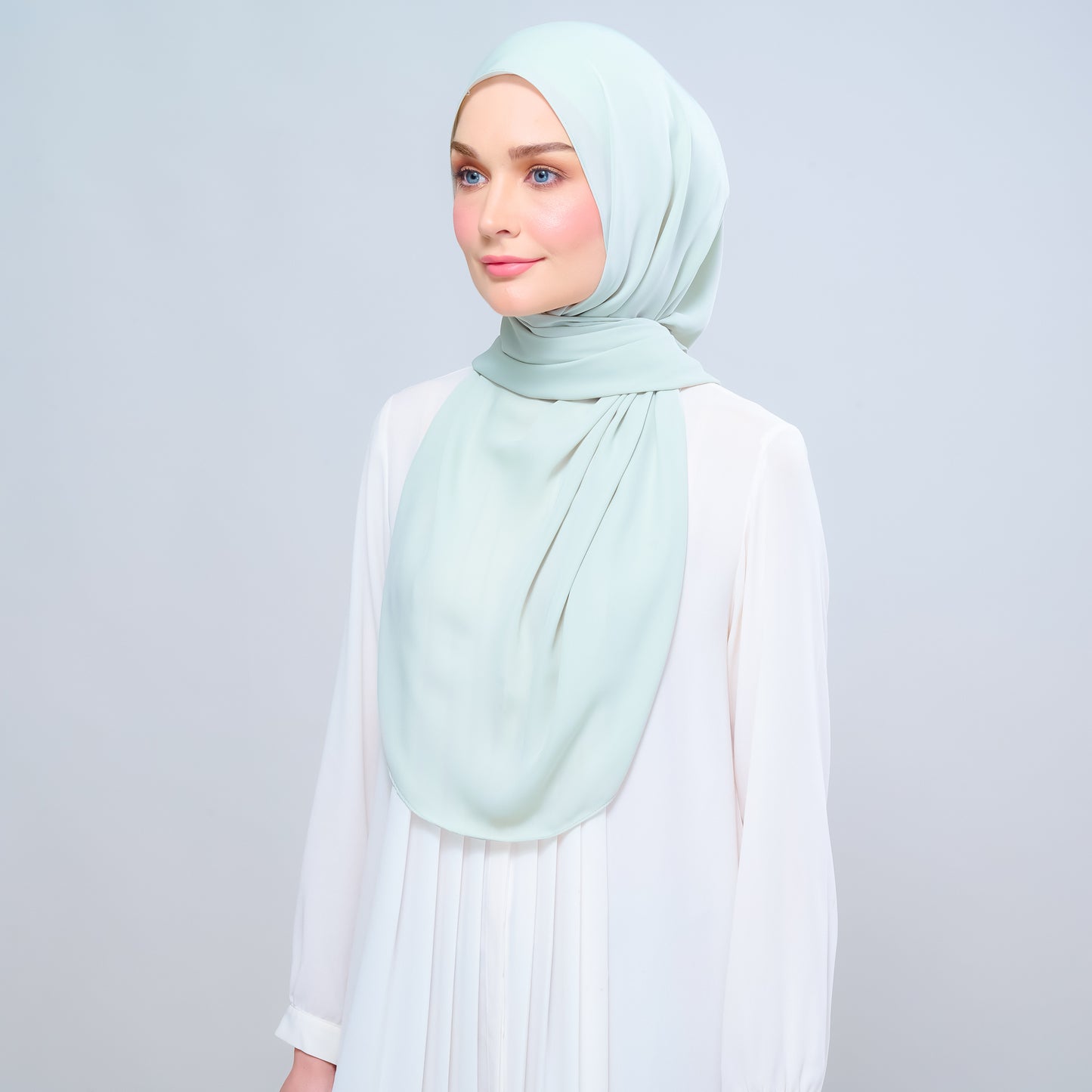 Instant Tag n' Go Shawl l Chiffon Silk 1.0 in Pistachio Green