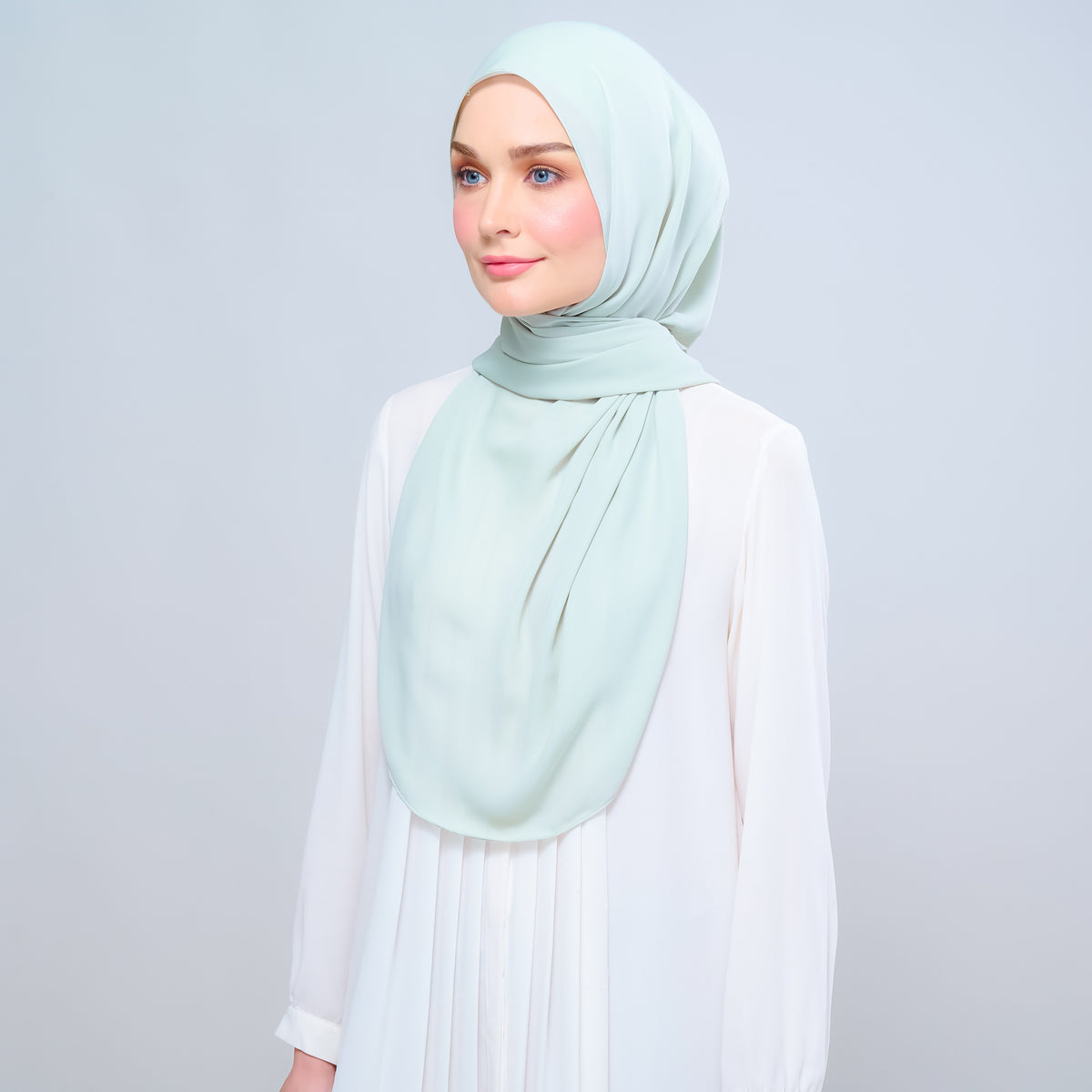 Instant Tag n' Go Shawl l Chiffon Silk 1.0 in Pistachio Green