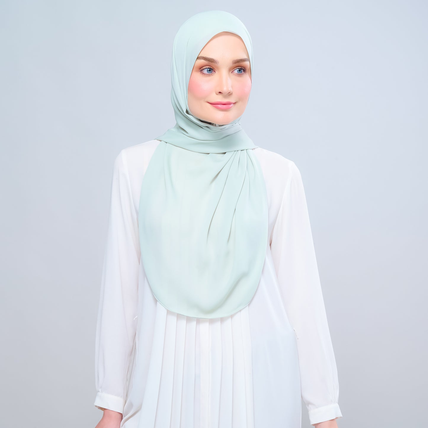 Instant Tag n' Go Shawl l Chiffon Silk 1.0 in Pistachio Green