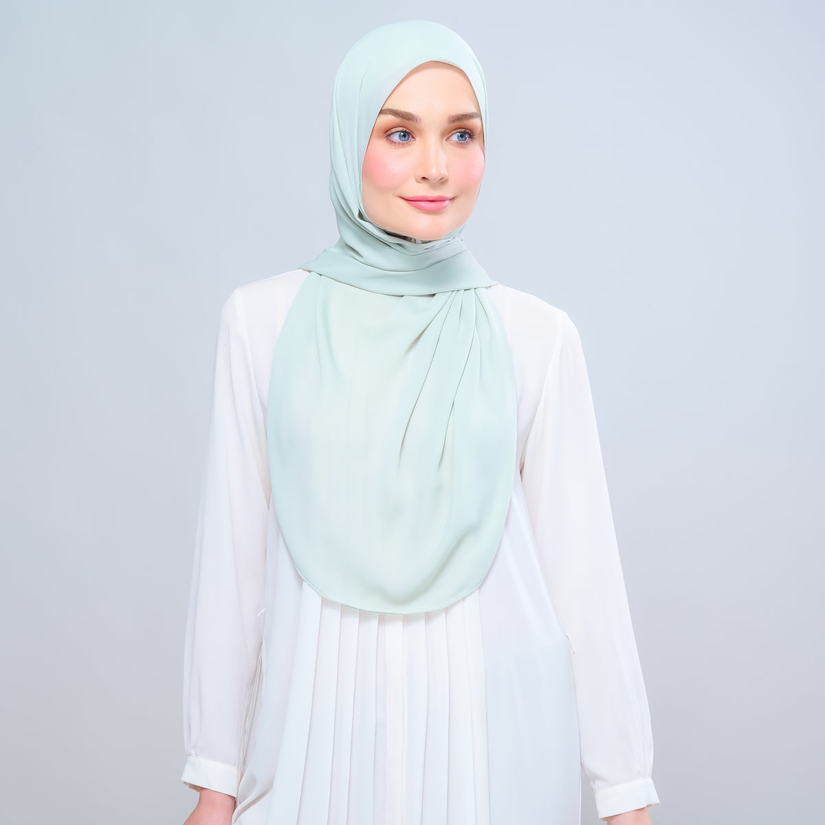 Instant Tag n' Go Shawl l Chiffon Silk 1.0 in Pistachio Green