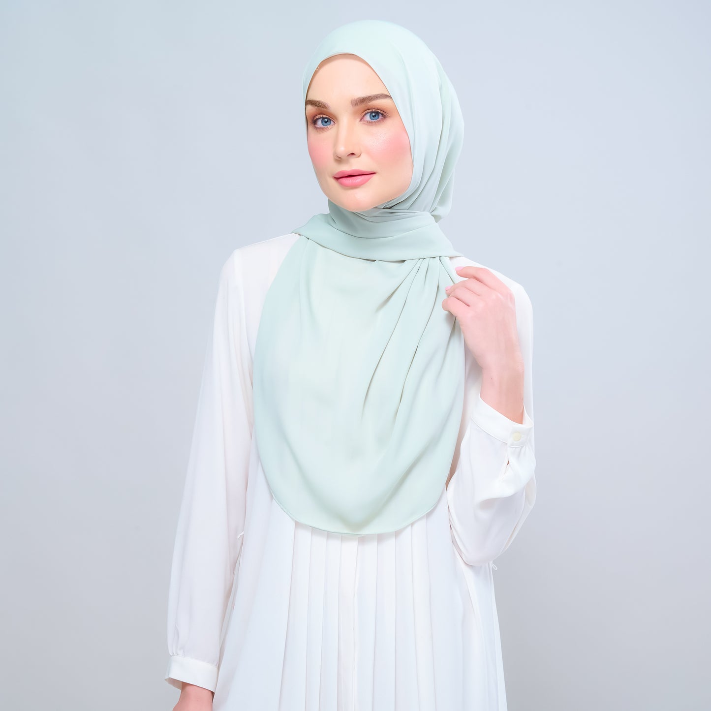 Instant Tag n' Go Shawl l Chiffon Silk 1.0 in Pistachio Green