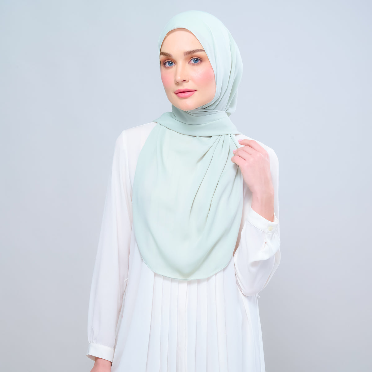 Instant Tag n' Go Shawl l Chiffon Silk 1.0 in Pistachio Green