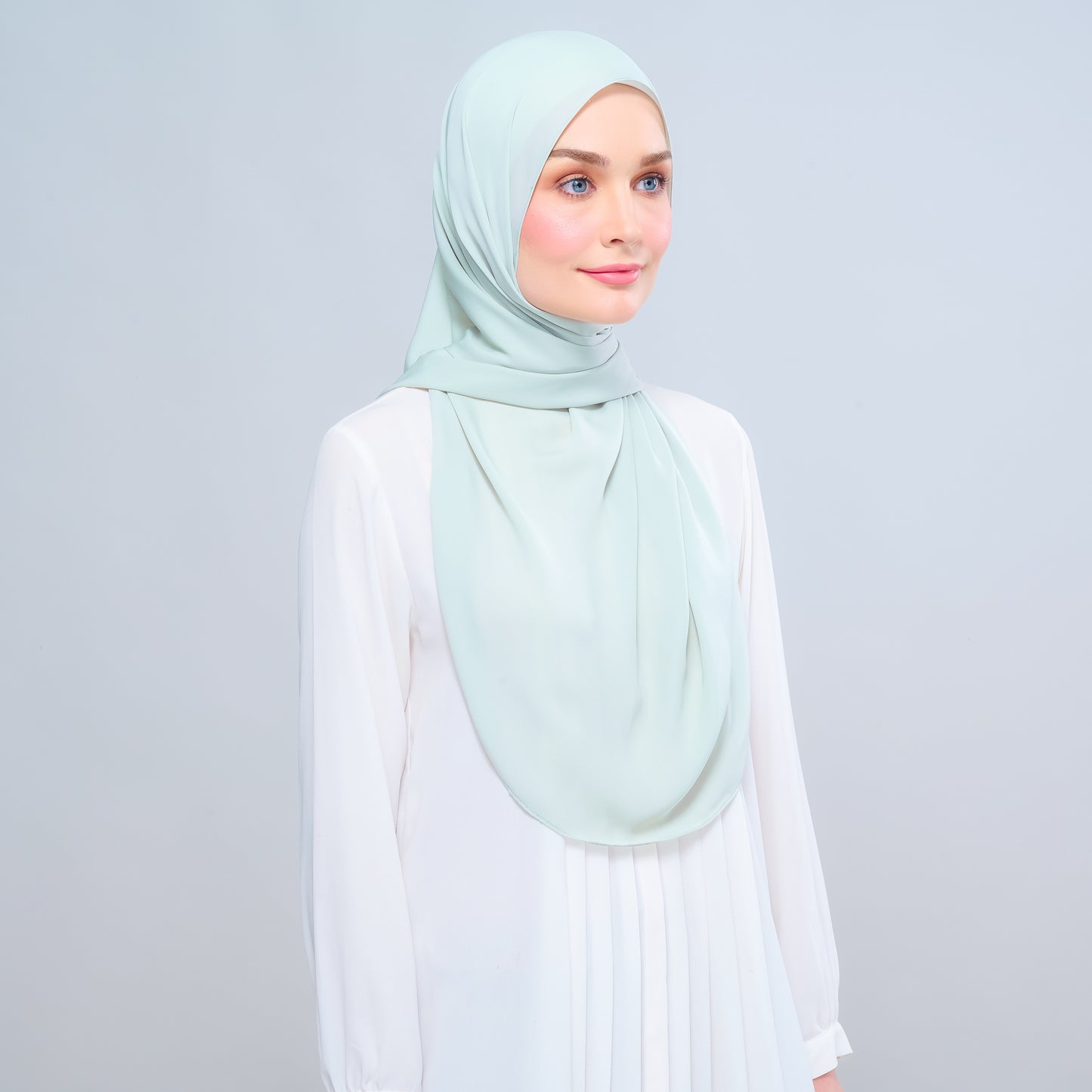 Instant Tag n' Go Shawl l Chiffon Silk 1.0 in Pistachio Green