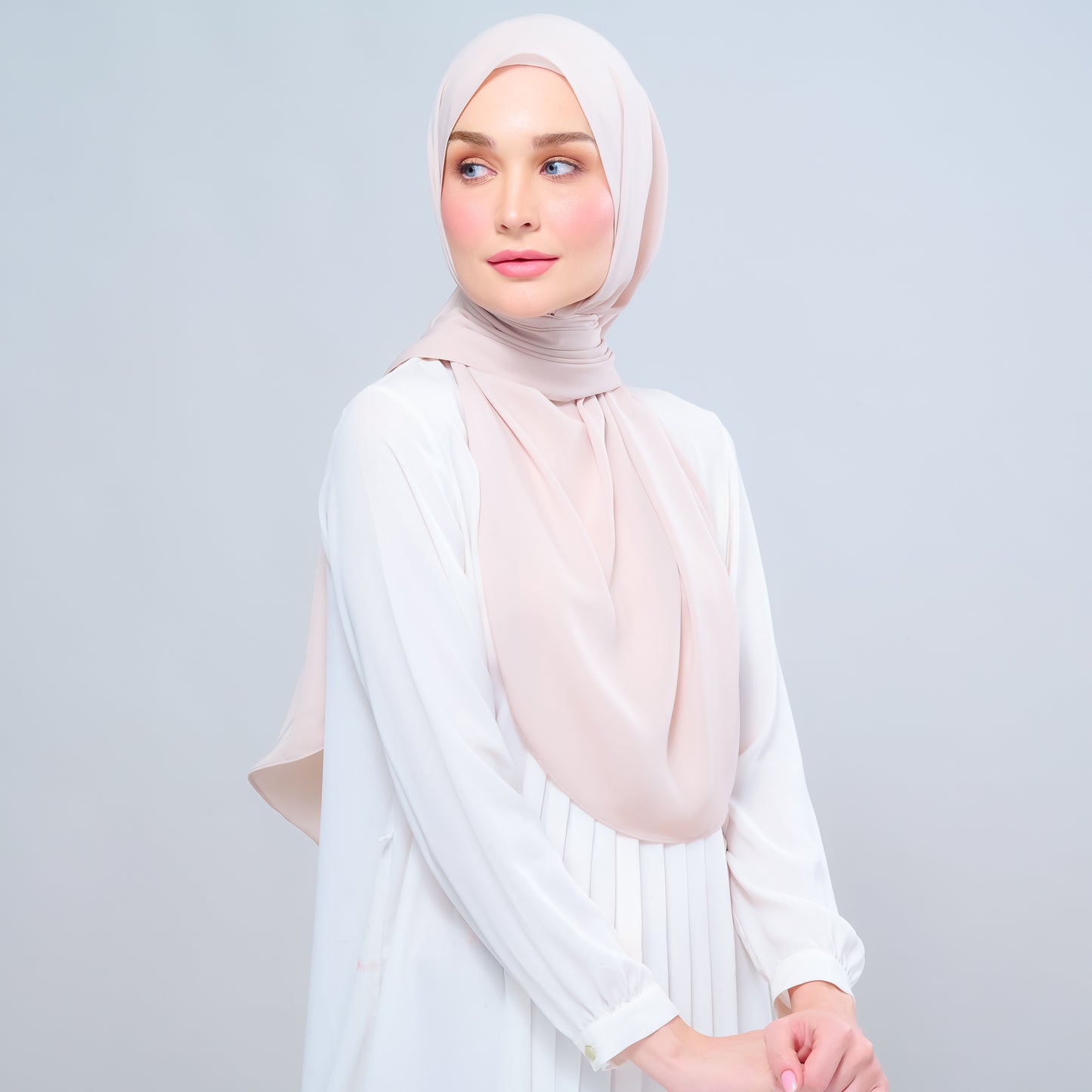 Instant Tag n' Go Shawl l Chiffon Silk 1.0 in Sand