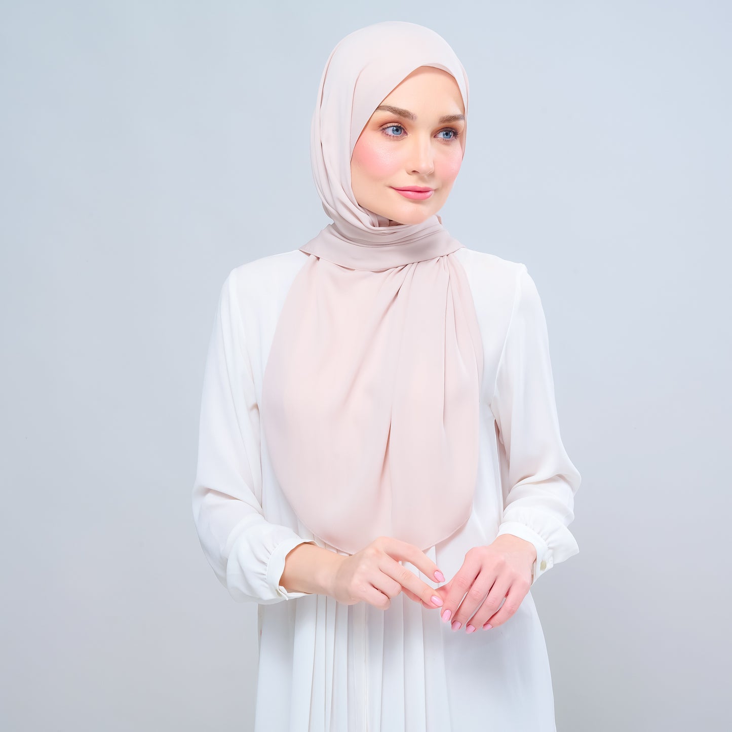 Instant Tag n' Go Shawl l Chiffon Silk 1.0 in Sand