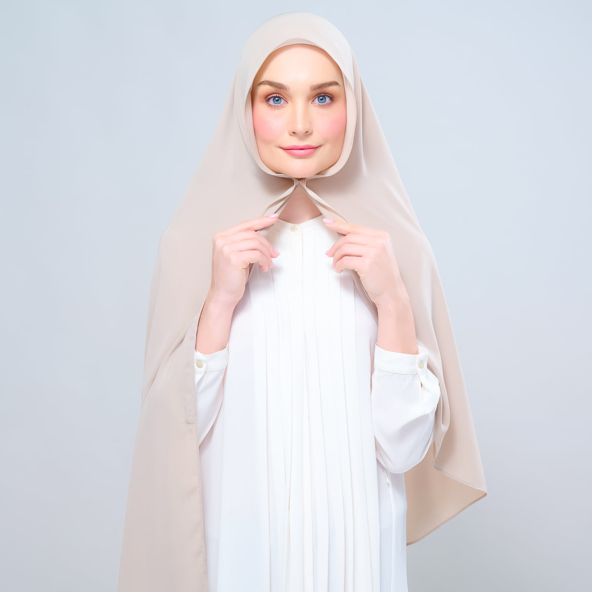 Instant Tag n' Go Shawl l Chiffon Silk 1.0 in Taupe