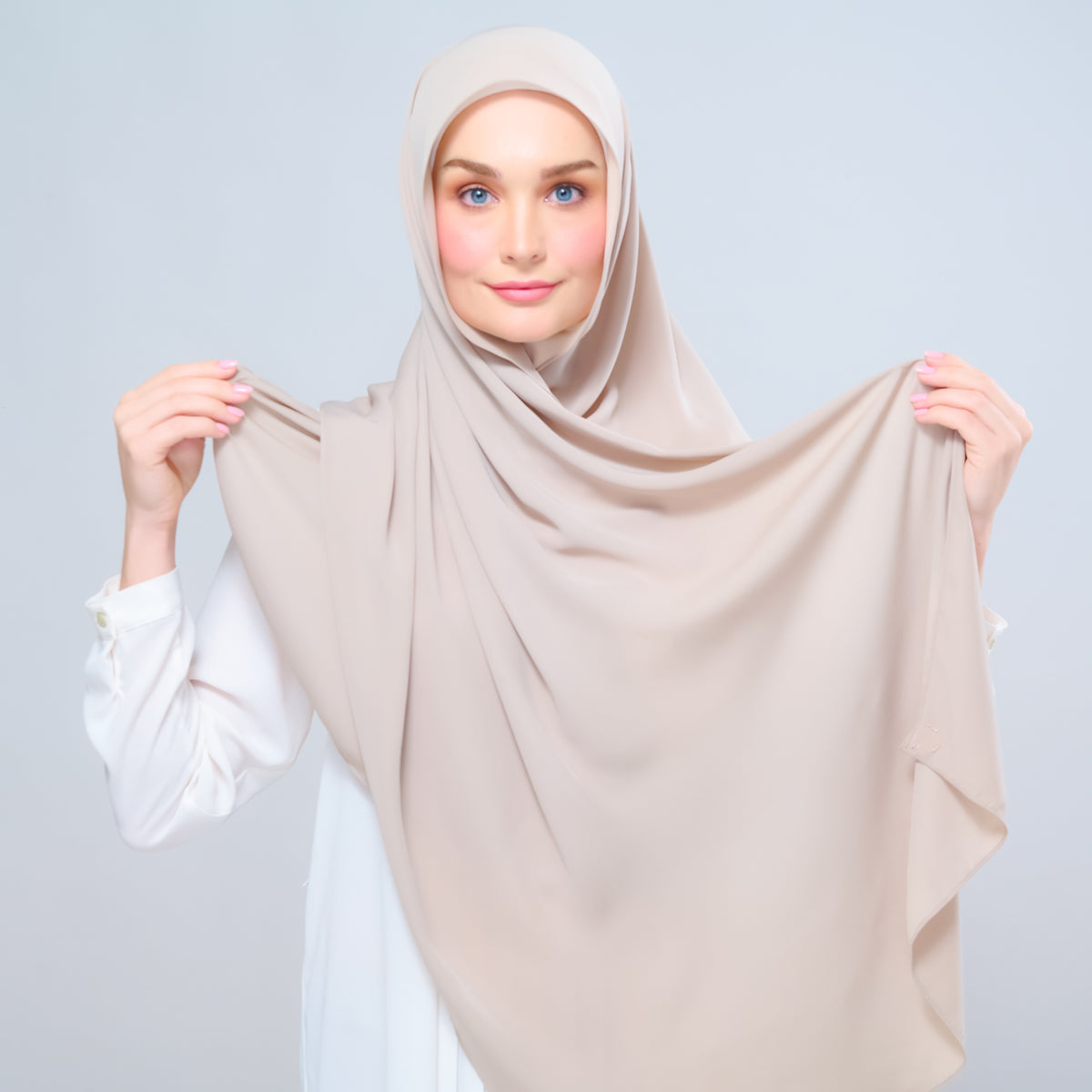 Instant Tag n' Go Shawl l Chiffon Silk 1.0 in Taupe