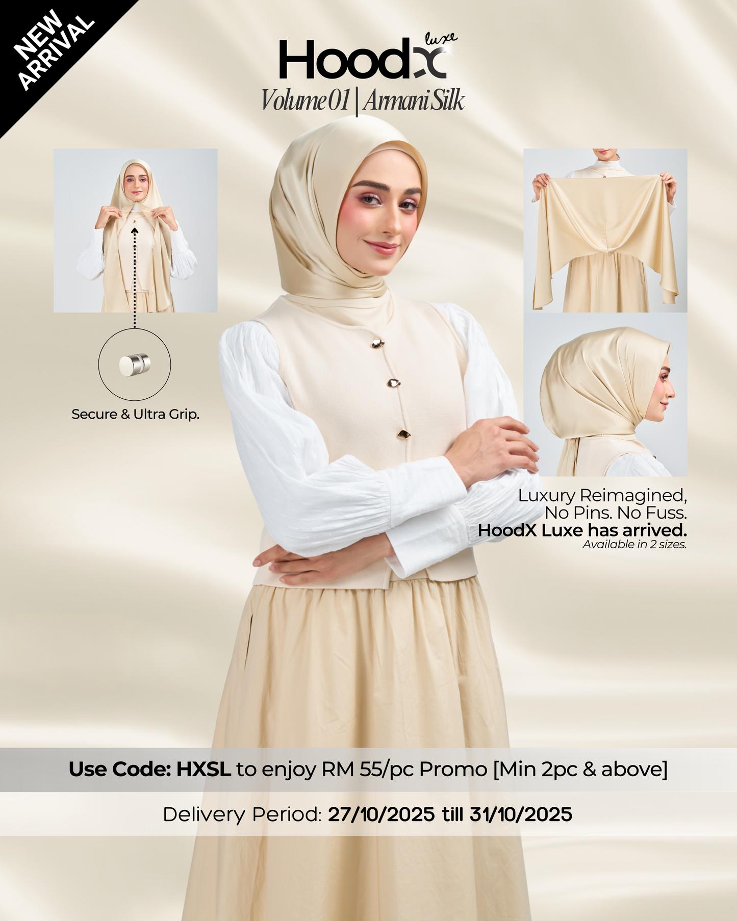 HoodX Luxe in Cashmere