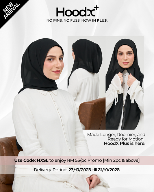 HoodX⁺Plus in Classic Black