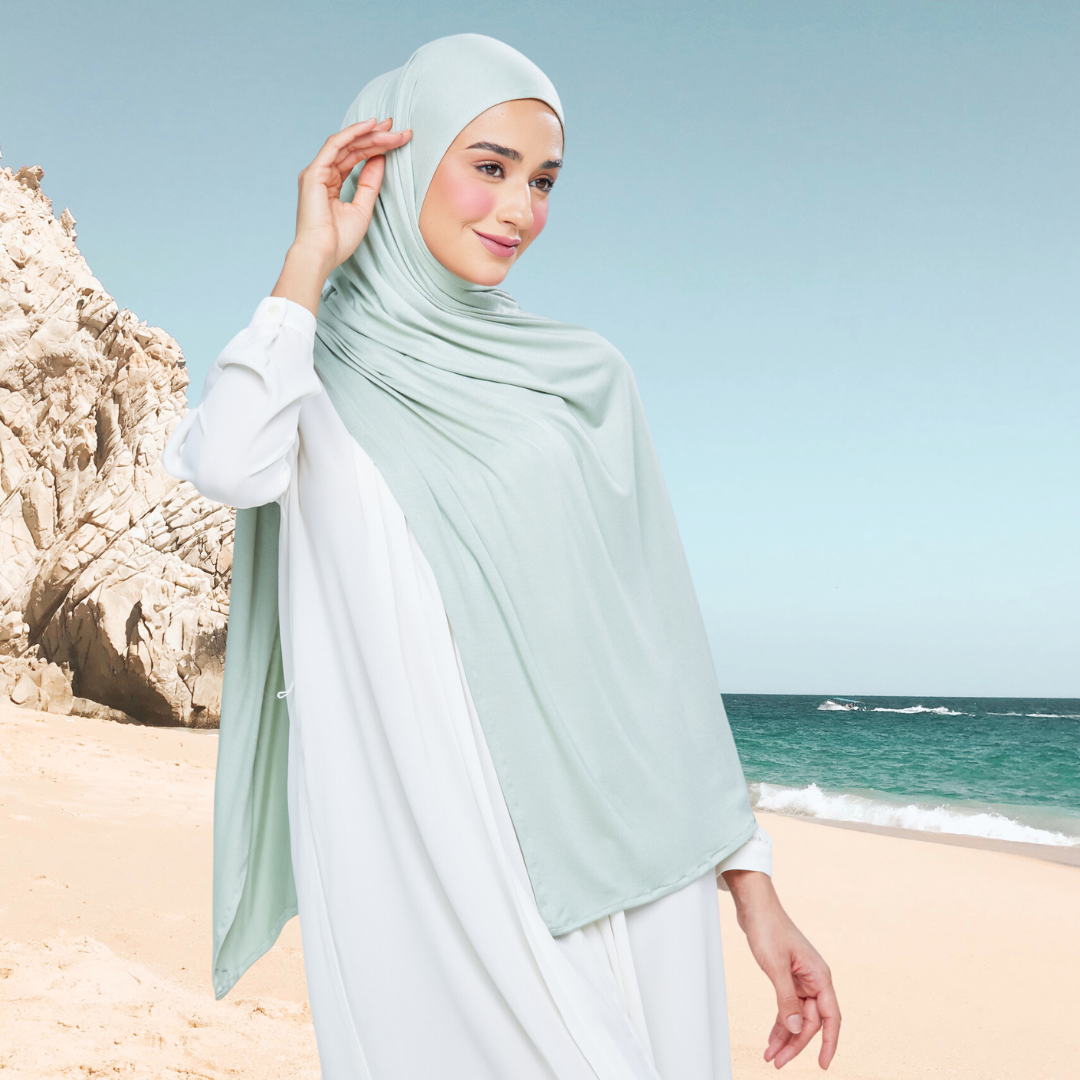 Lazy Healing Shawl in Dusty Green