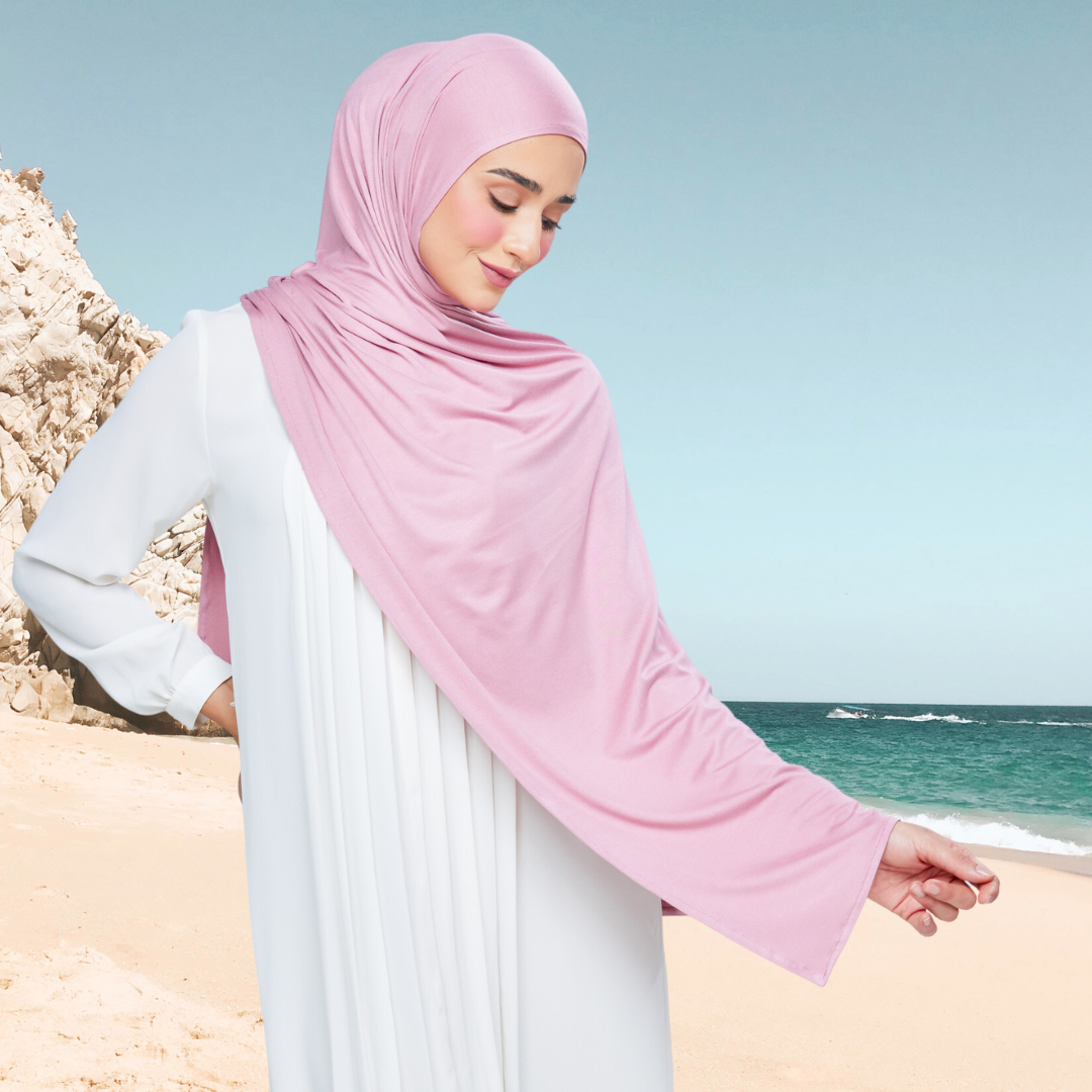 Lazy Shawl in Dusty Pink