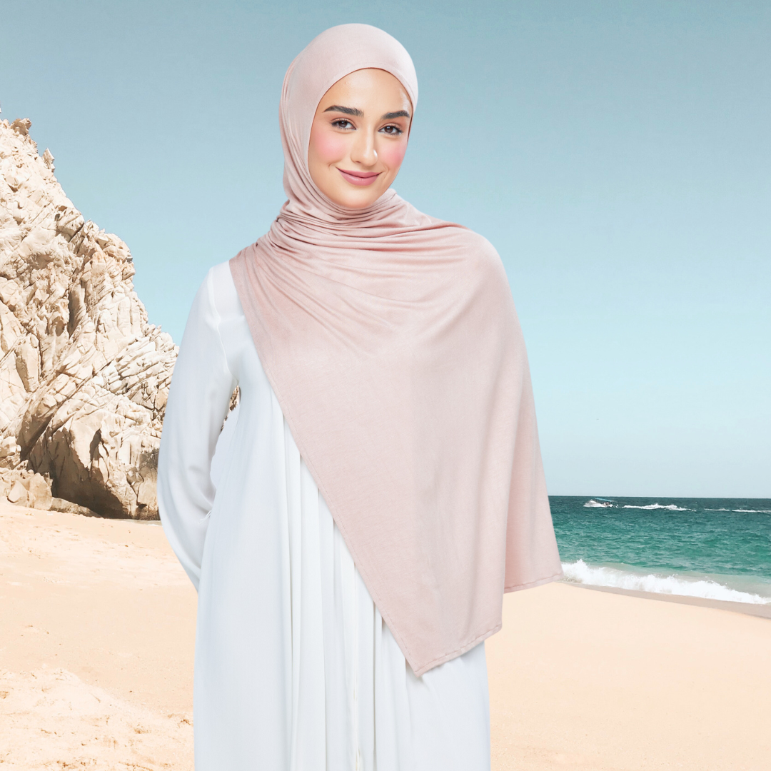 Lazy Healing Shawl in Blush Rose