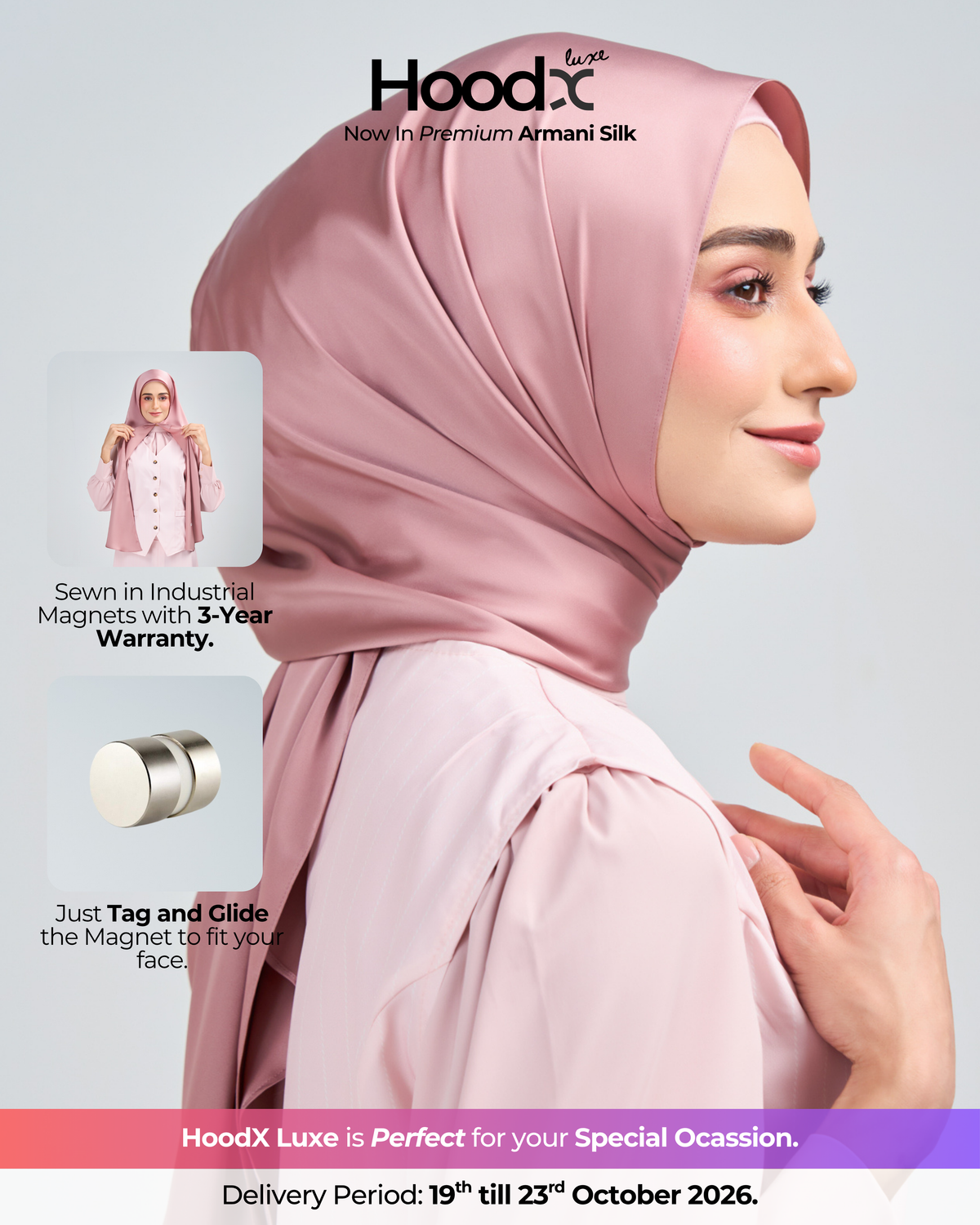 HoodX Luxe in Dahlia Pink