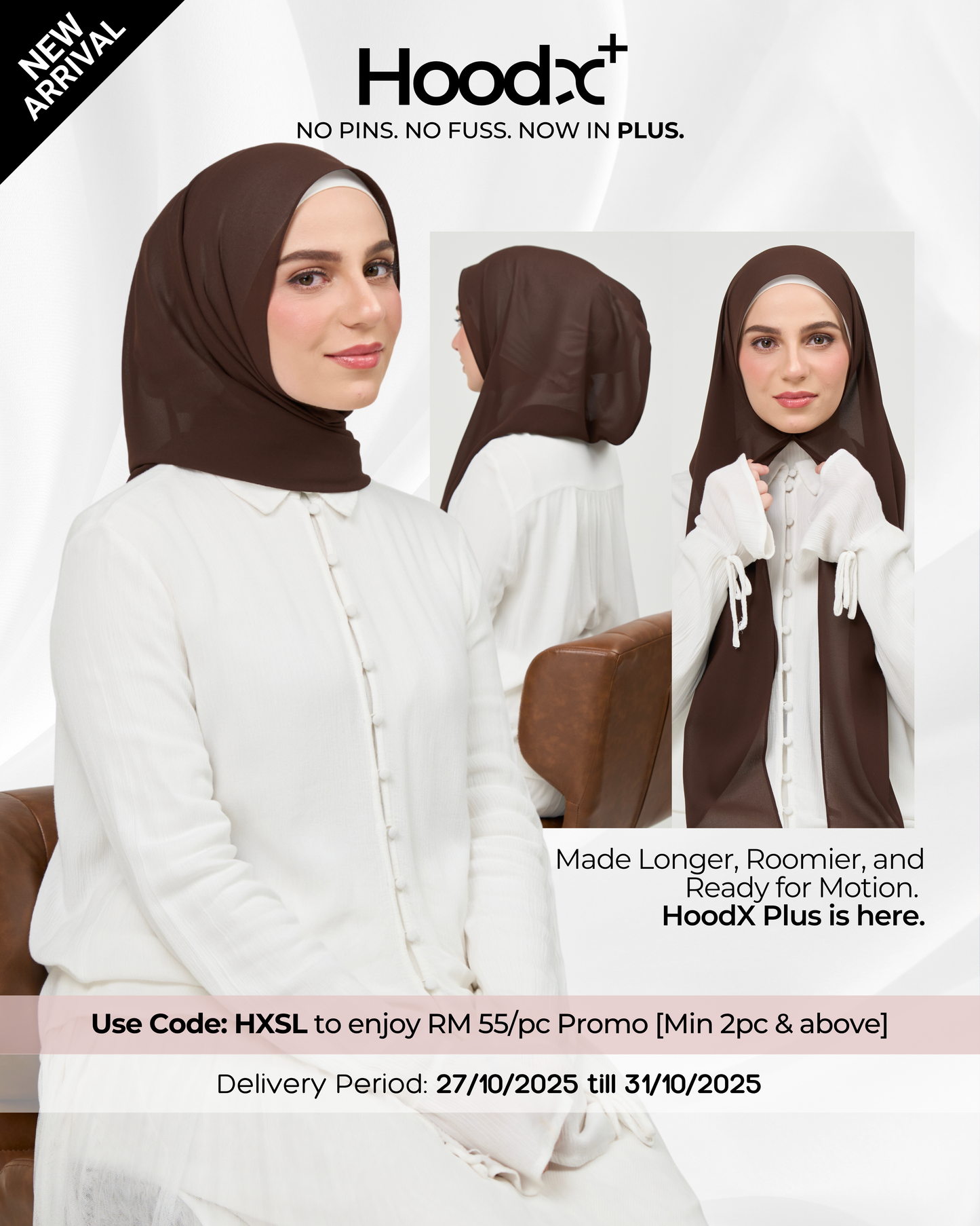 HoodX⁺Plus in Dark Brunette