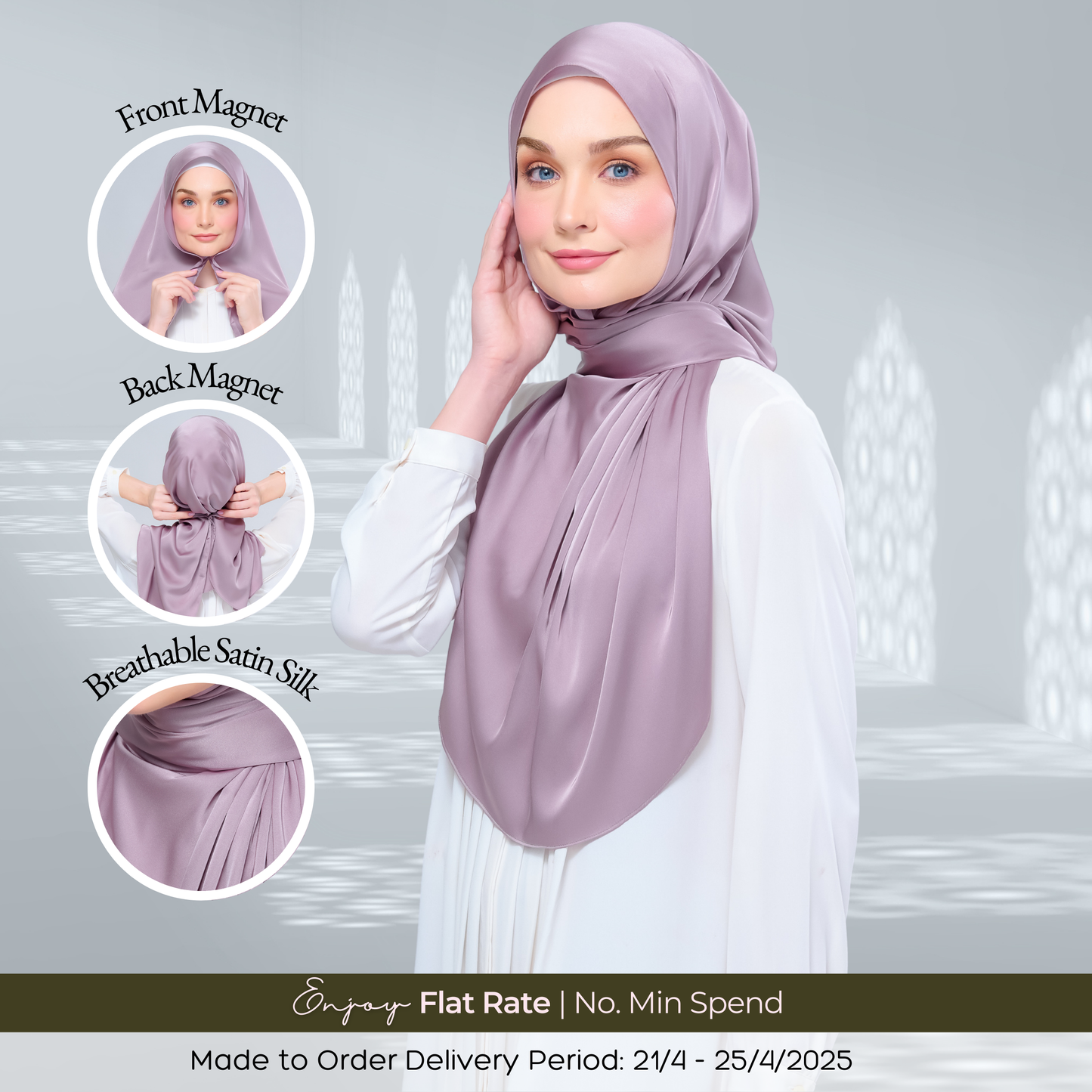 Instant Tag n' Go Shawl | Satin Silk in Thistle 2.0