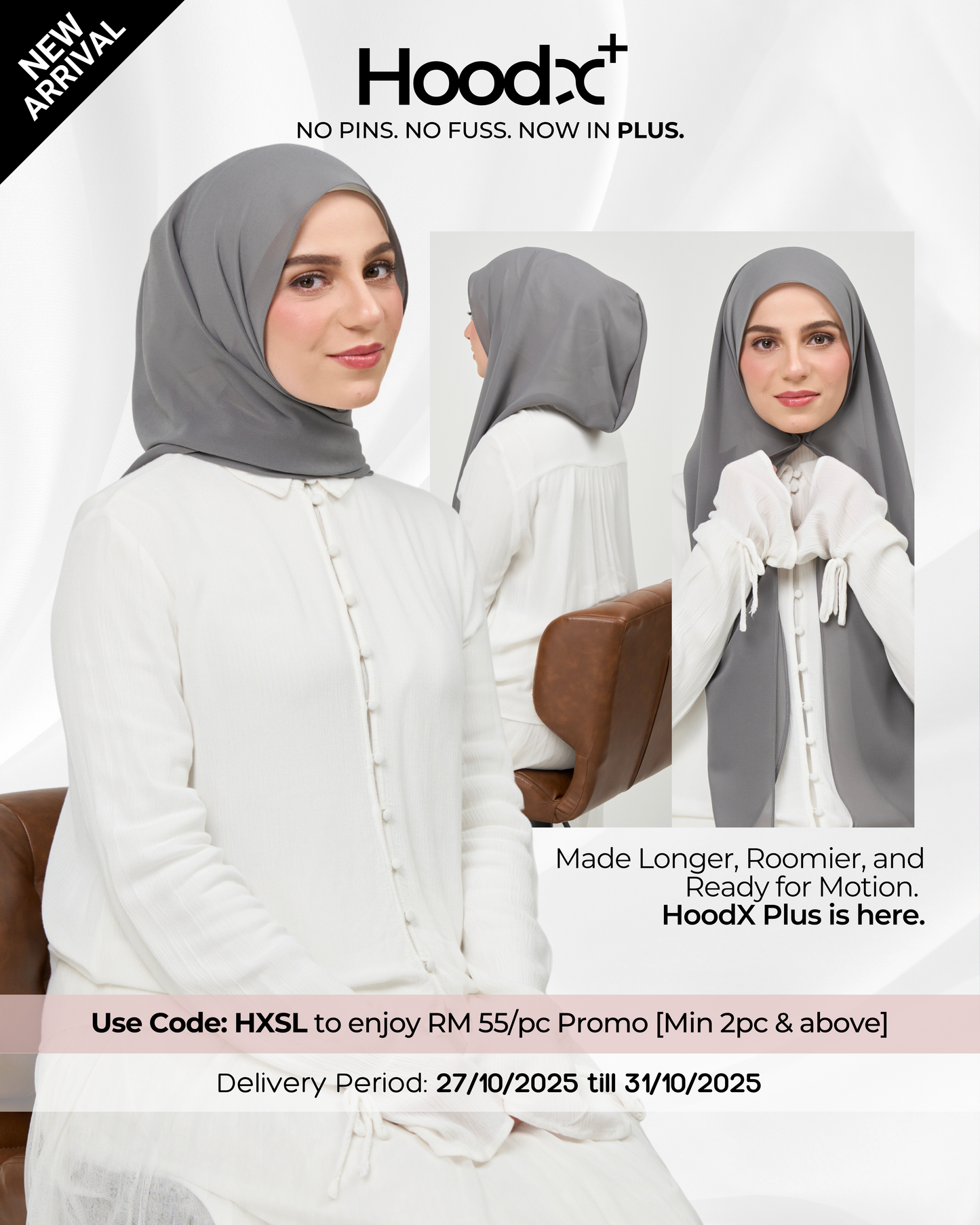 HoodX⁺Plus in Deep Grey