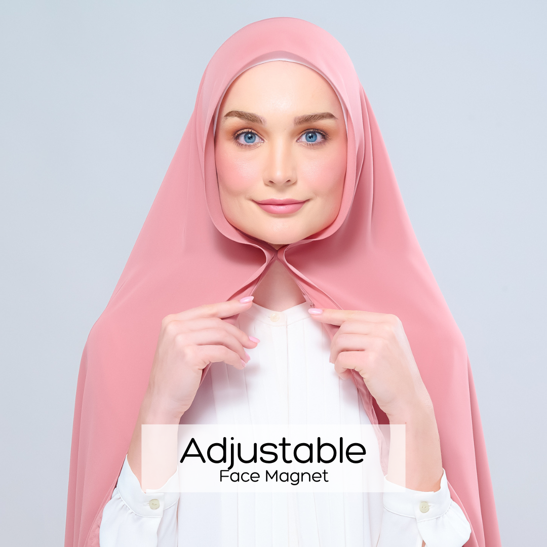 Instant Tag n' Go Shawl l Chiffon Silk 1.0 in Deep Rose
