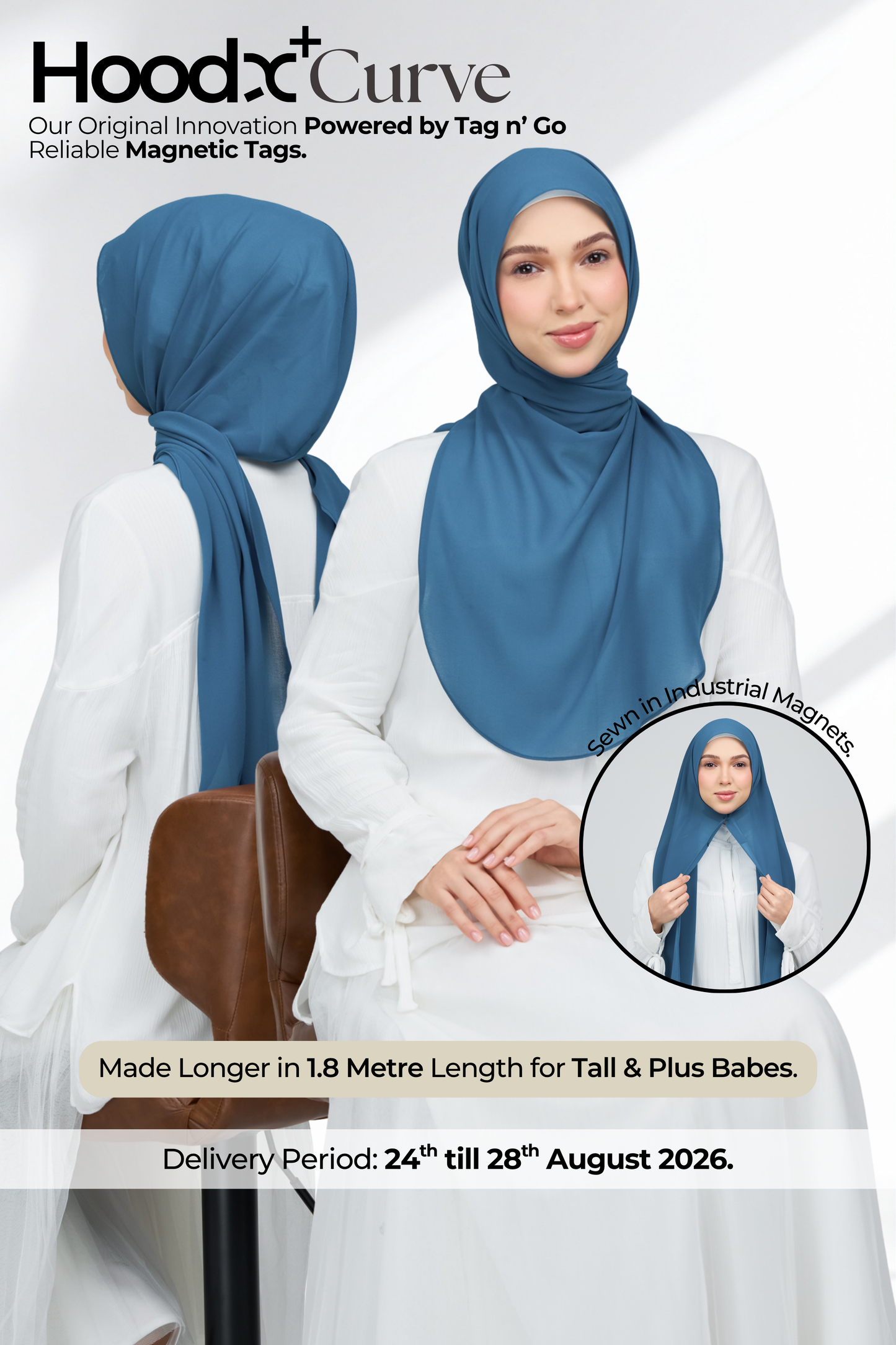 HoodX Curve in Teal Blue