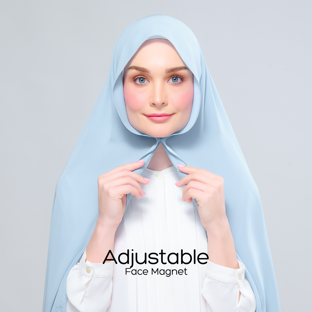 Instant Tag n' Go Shawl l Chiffon Silk 1.0 in Dusty Blue