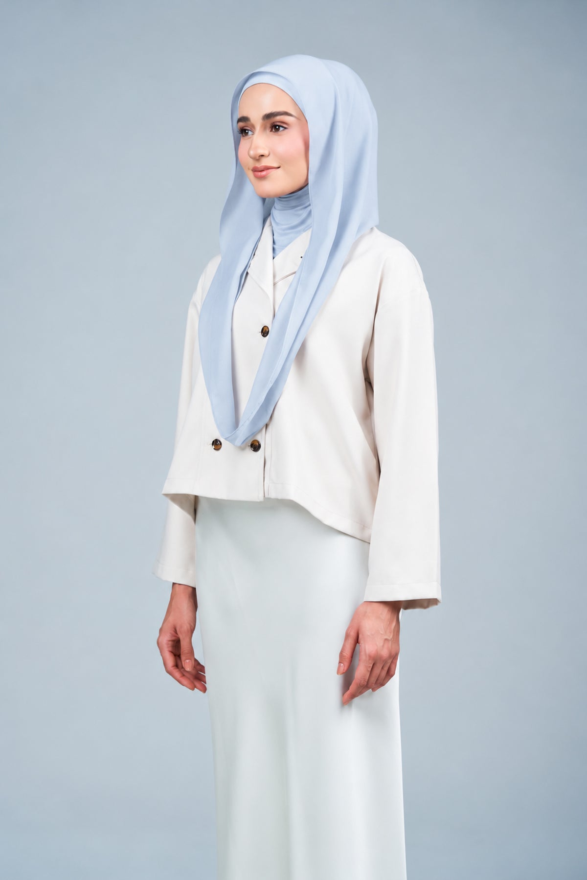 HoodXpress | Cotton Linen in Dusty Blue
