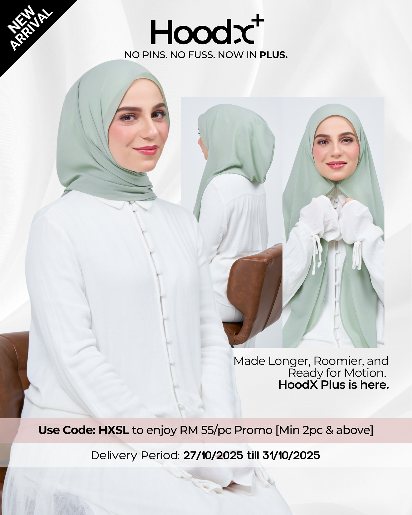 HoodX⁺Plus in Dusty Green