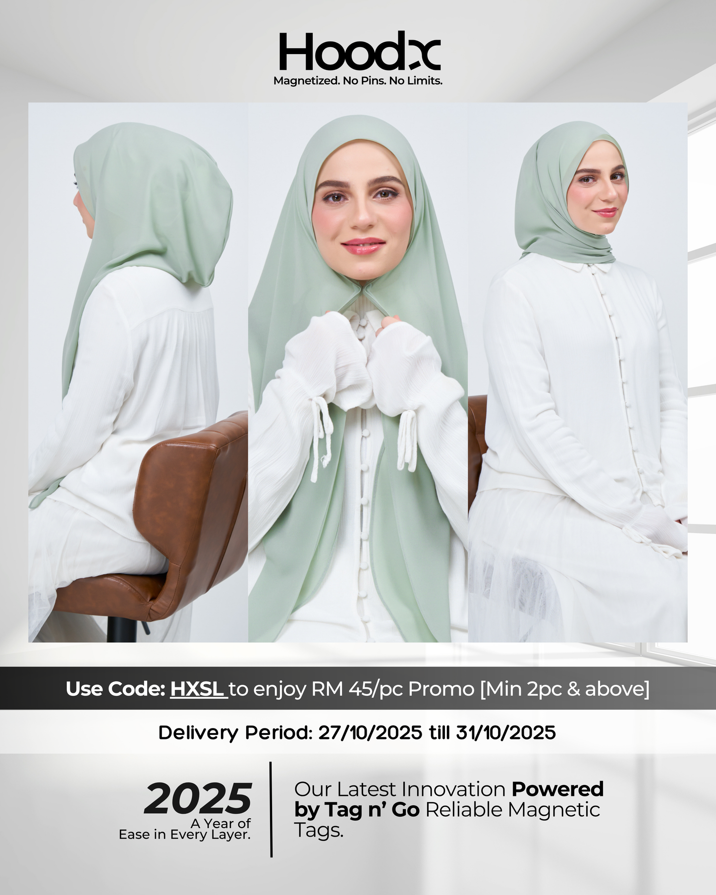 HoodX in Dusty Green