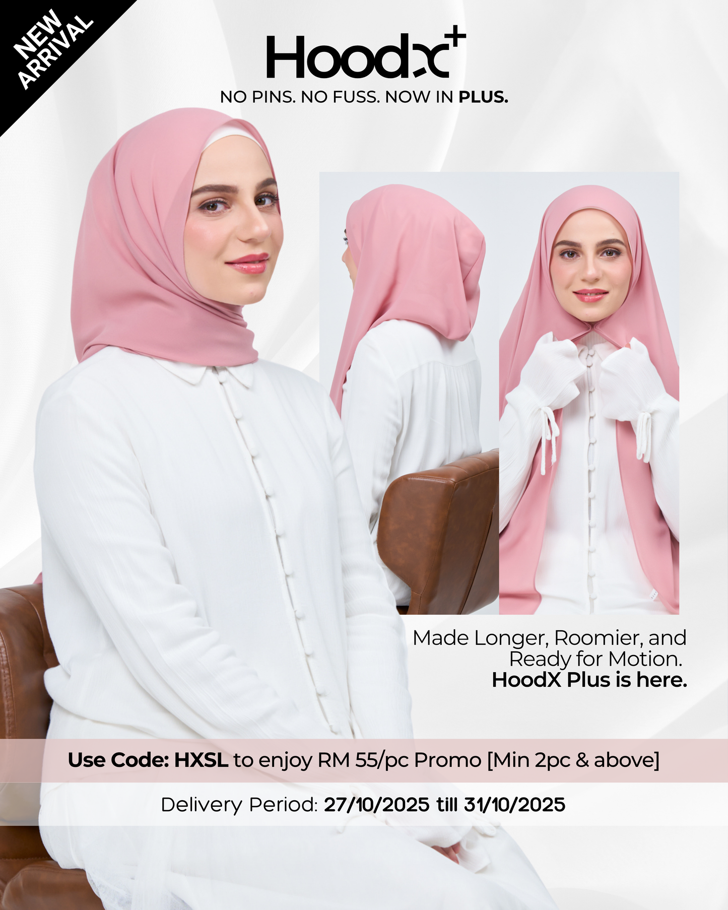 HoodX⁺Plus in Dusty Pink