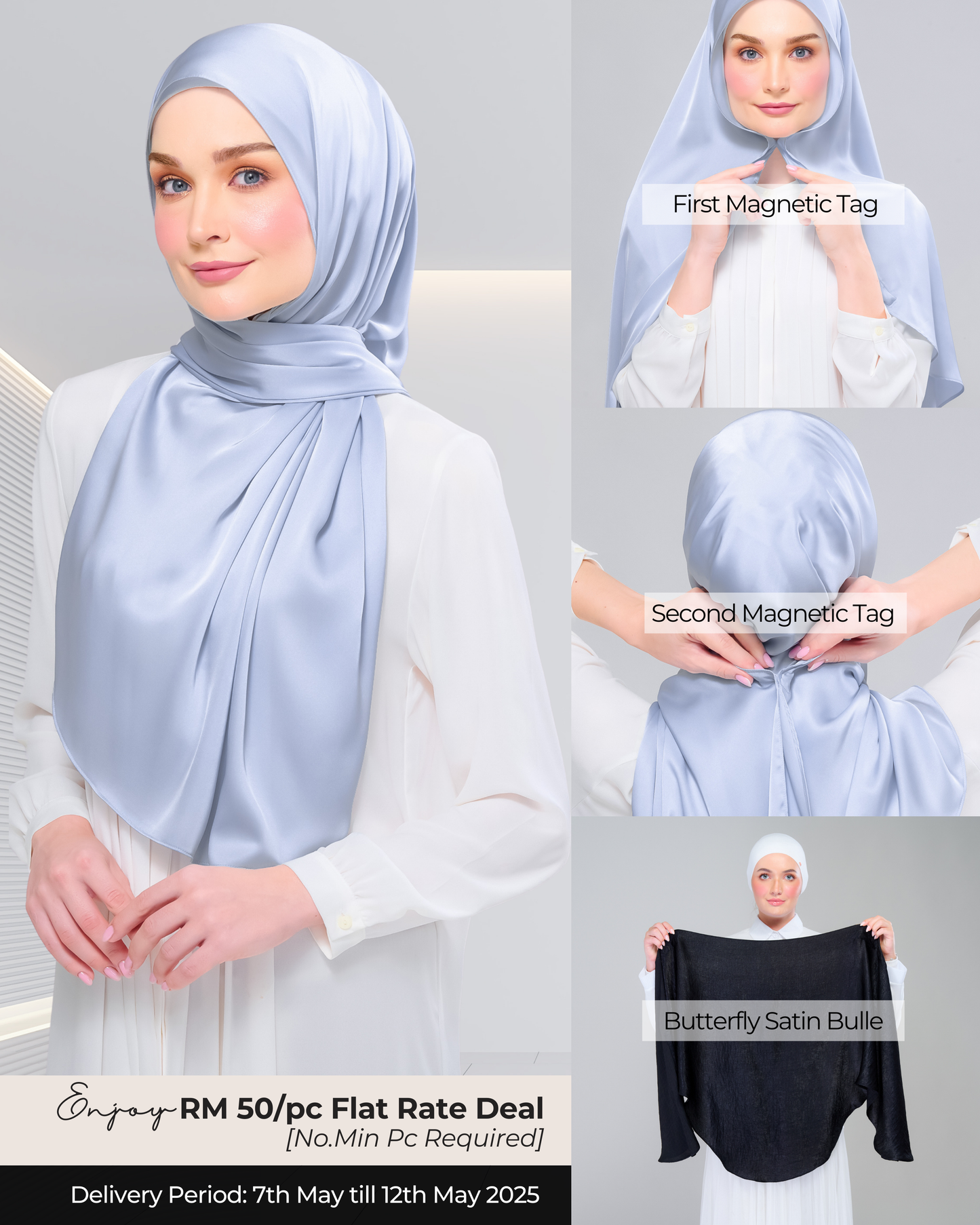 Instant Tag n' Go Butterfly| Satin Bulle in Dreamy Sky