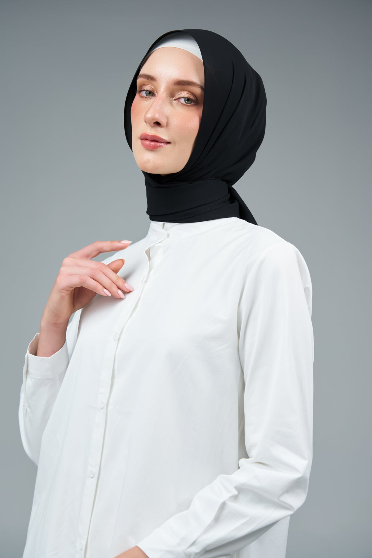 FlowX | Korean Chiffon in Black