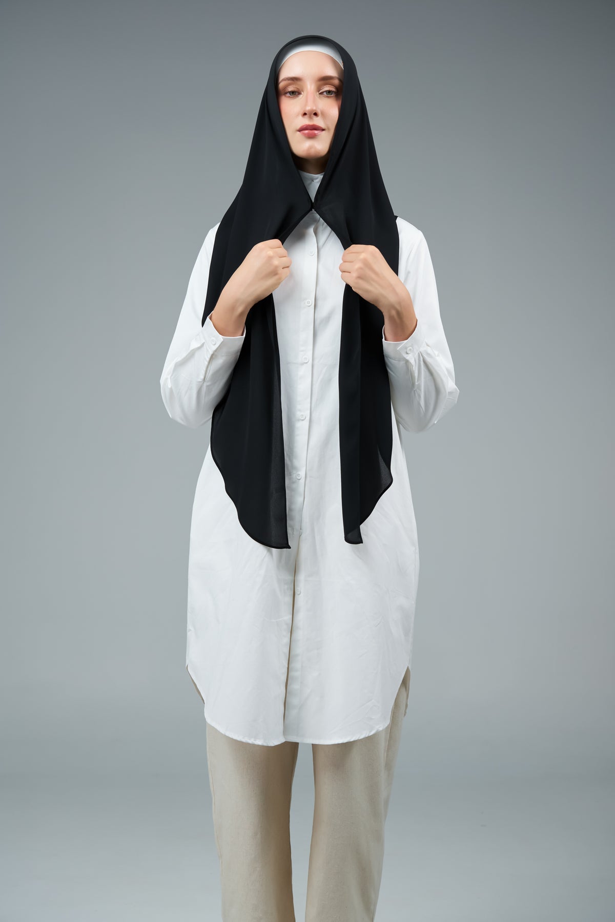 FlowX | Korean Chiffon in Black
