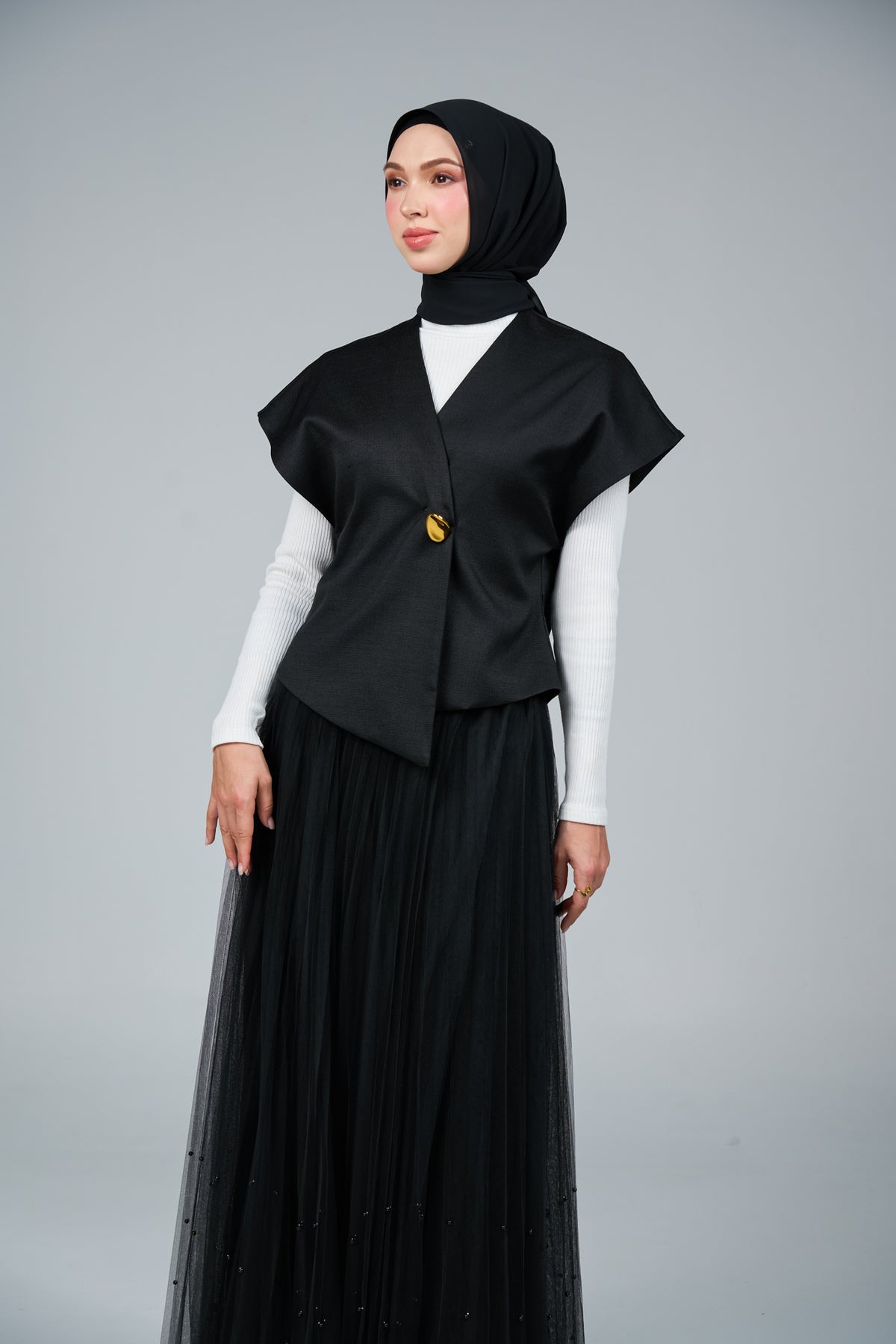 FlowX | Pearl Chiffon in Black