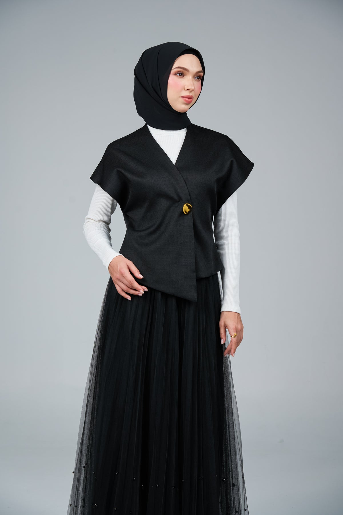 FlowX | Pearl Chiffon in Black