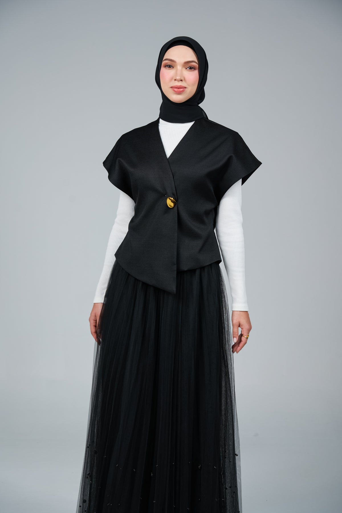 FlowX | Pearl Chiffon in Black