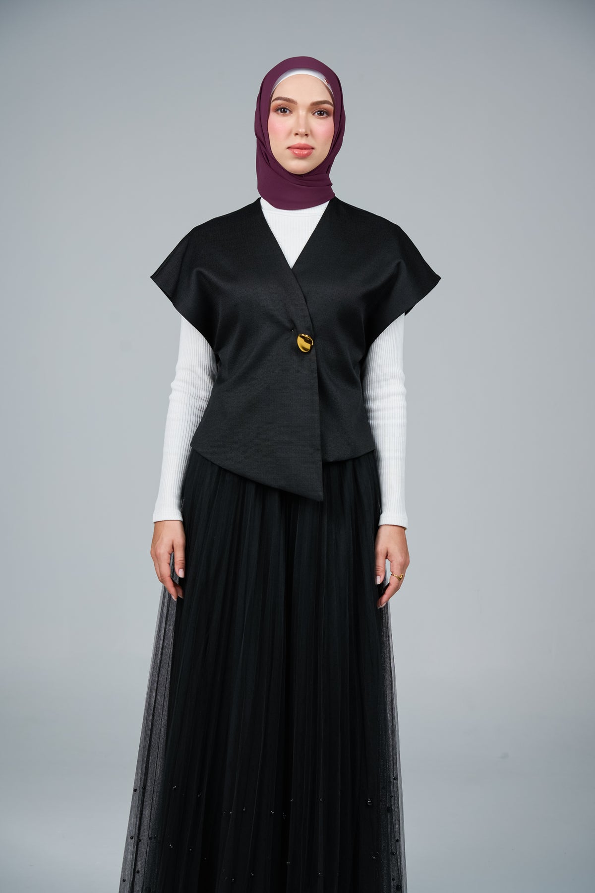 FlowX | Pearl Chiffon in Deep Burgundy